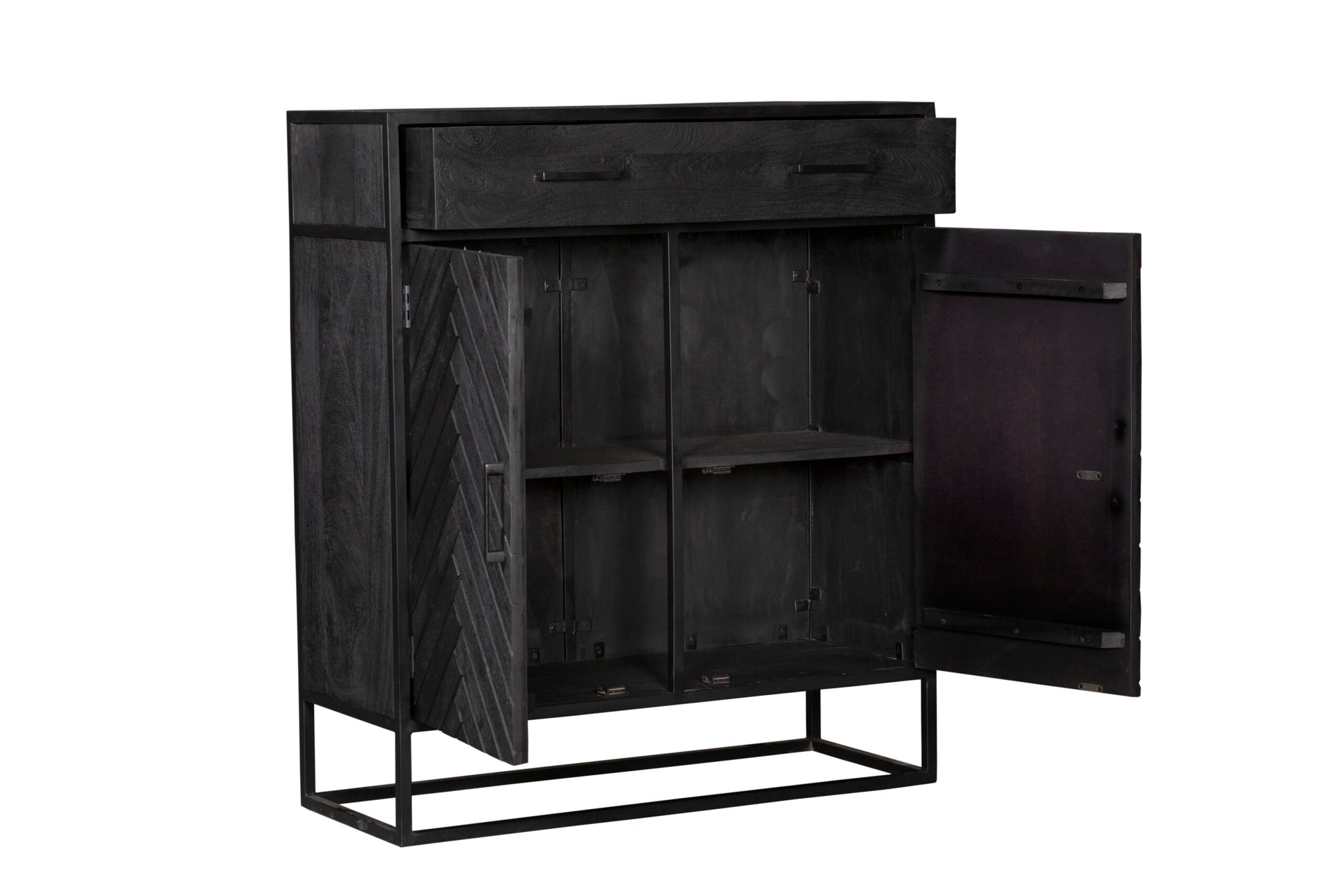Kabinet New York Zwart Mangohout 100 cm - foto 7