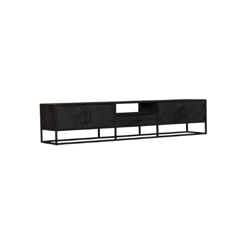 Tv meubel New York Zwart Mangohout 240 cm - foto 3