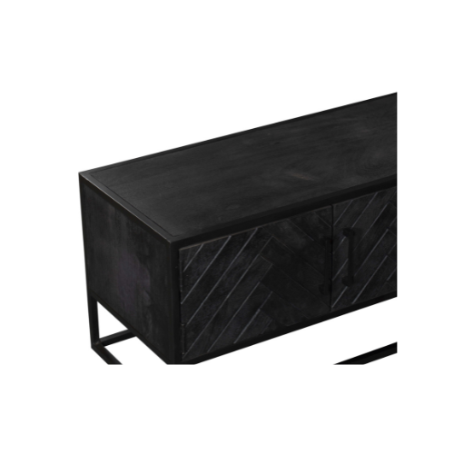 Tv meubel New York Zwart Mangohout 240 cm - foto 6