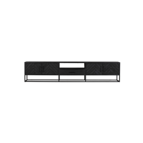 Tv meubel New York Zwart Mangohout 240 cm - foto 2