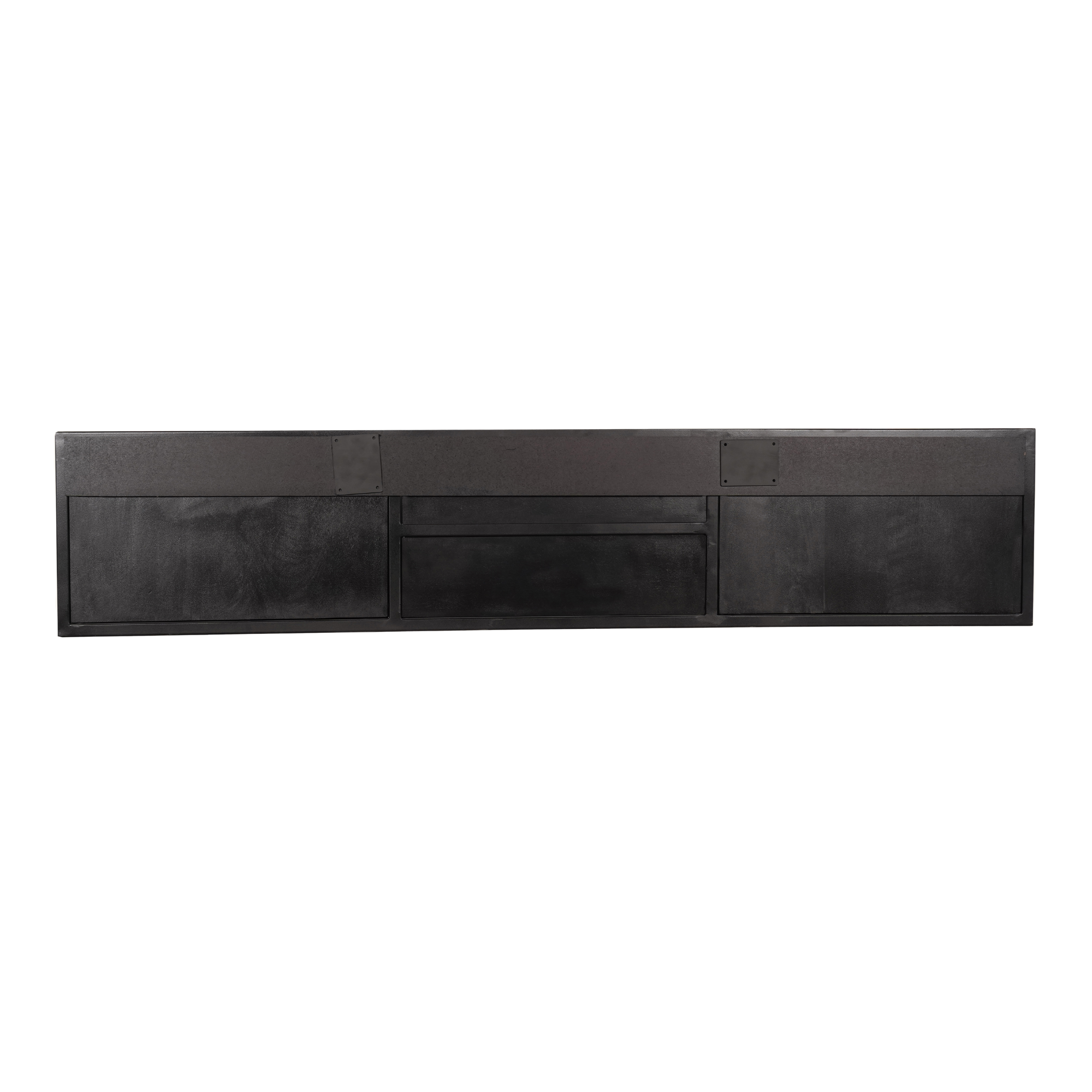 Zwevend tv meubel New York Zwart Mangohout 160 cm