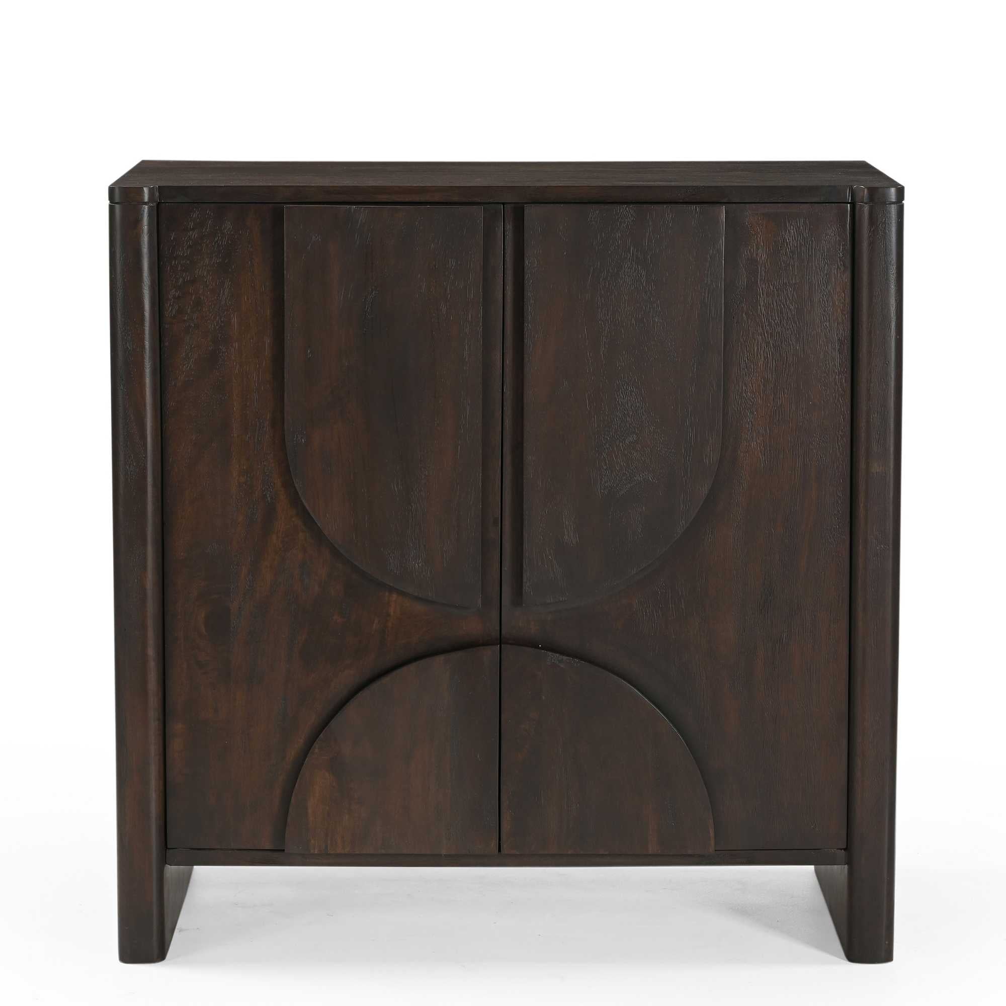 Kabinet kastje Zana Bruin Mangohout 80 cm