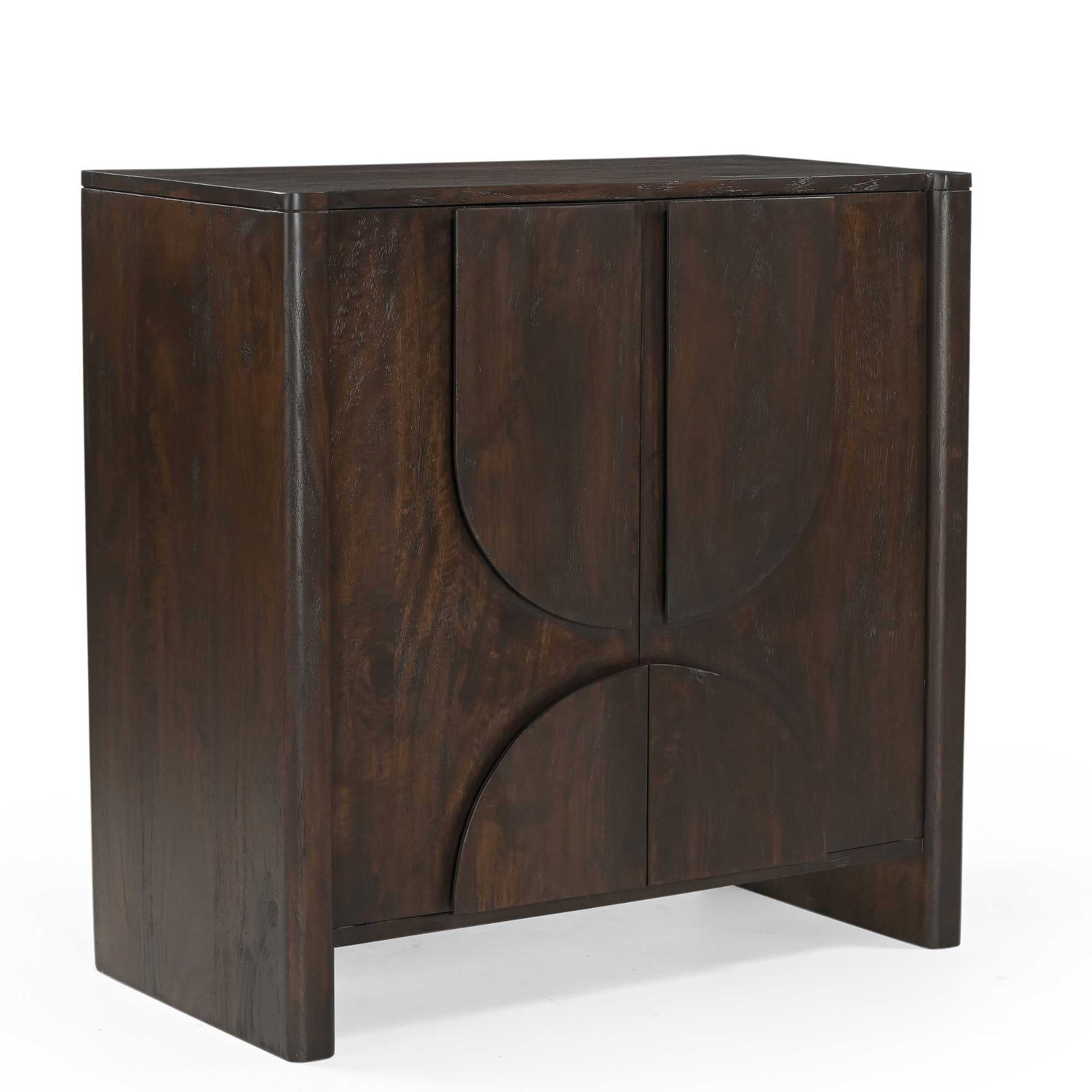 Kabinet kastje Zana Bruin Mangohout 80 cm