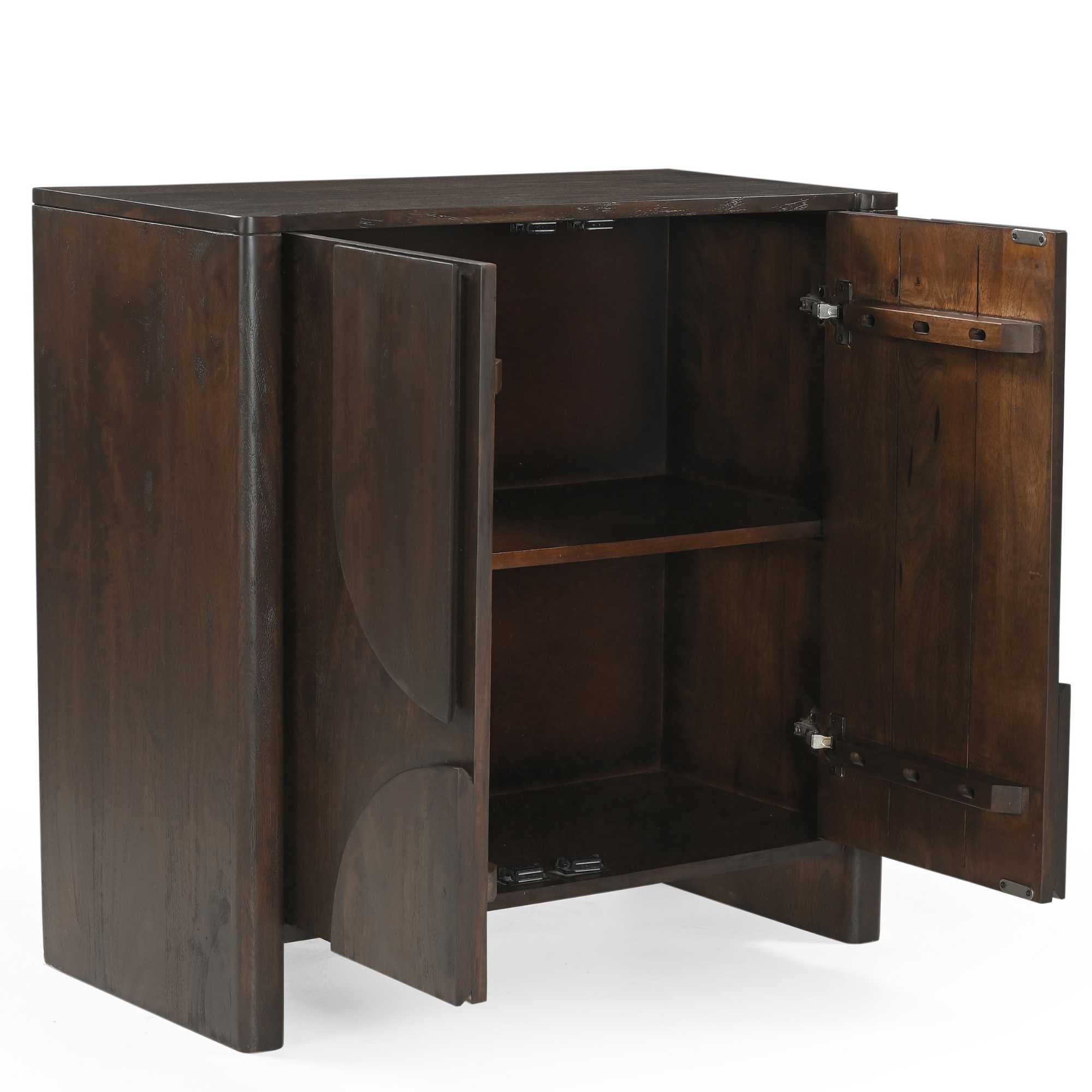 Kabinet kastje Zana Bruin Mangohout 80 cm
