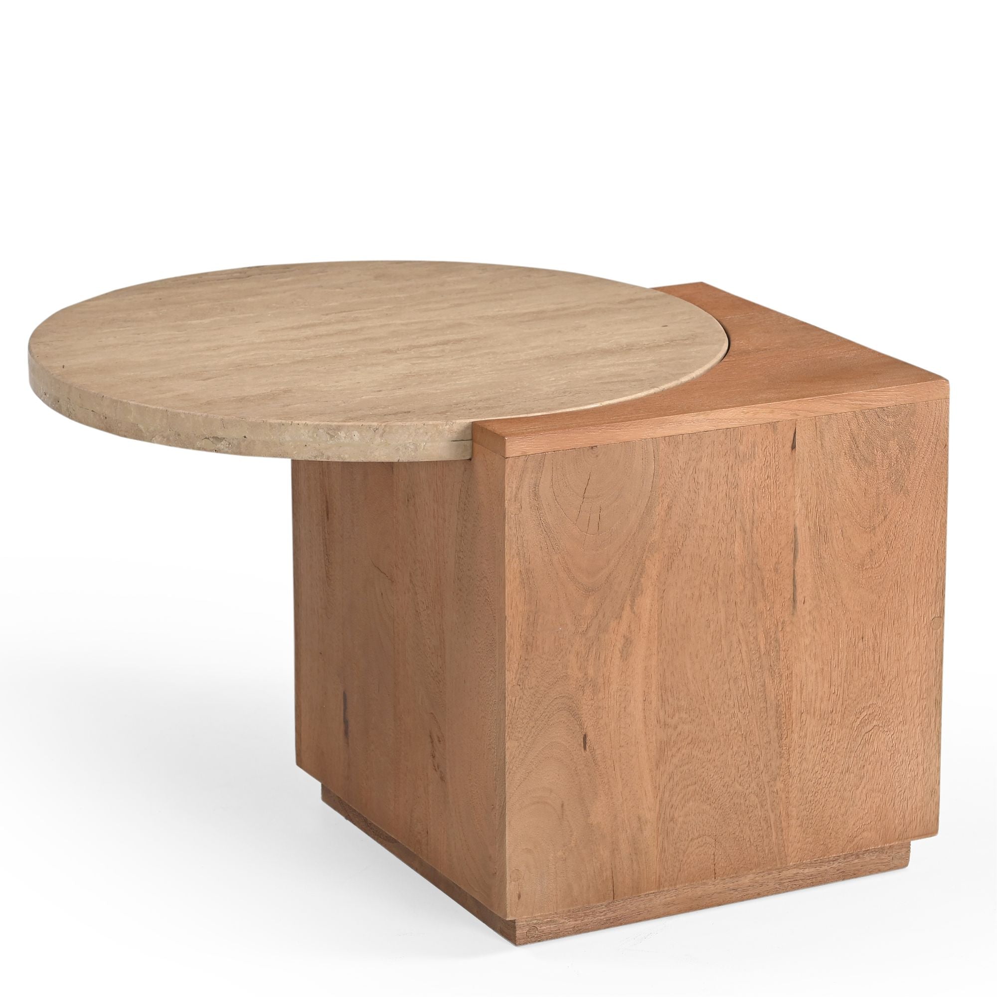 Bijzettafel Numa Bruin Marmer 60 cm