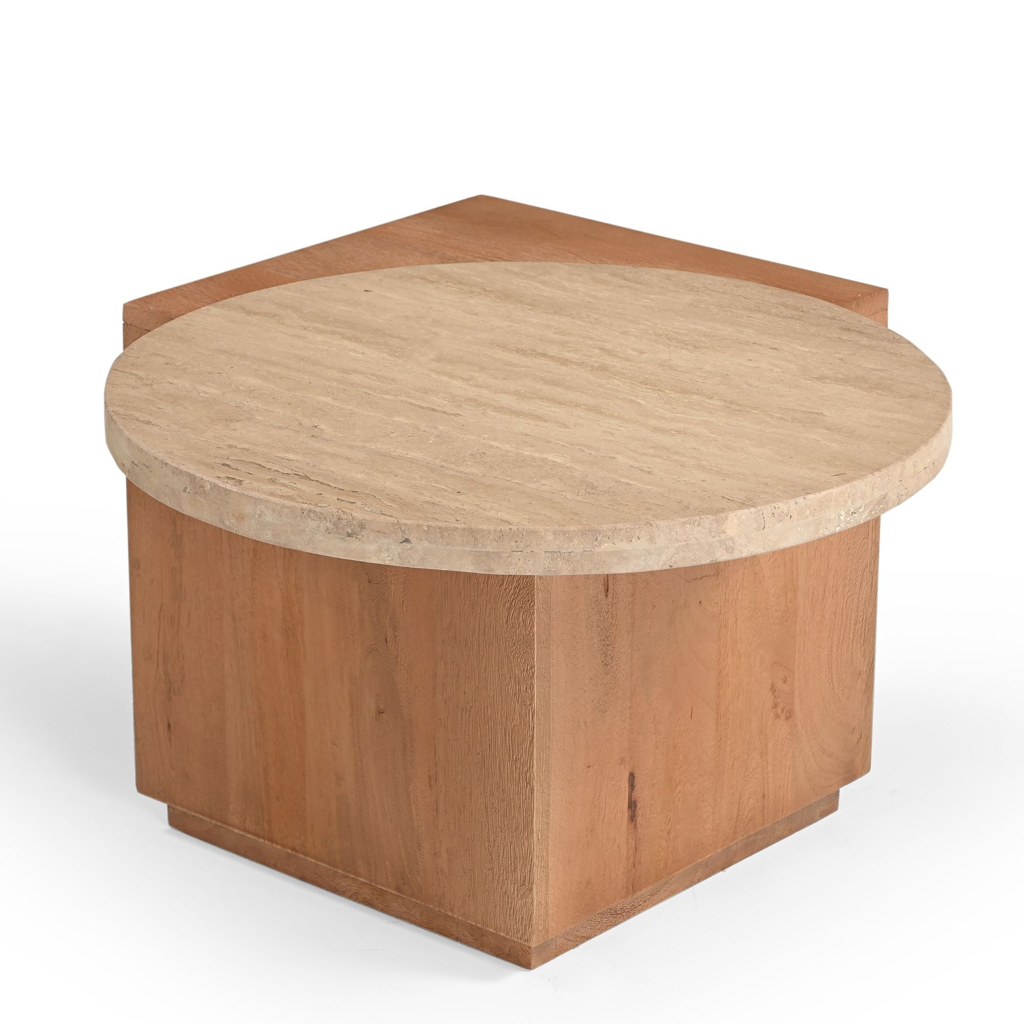 Bijzettafel Numa Bruin Marmer 60 cm