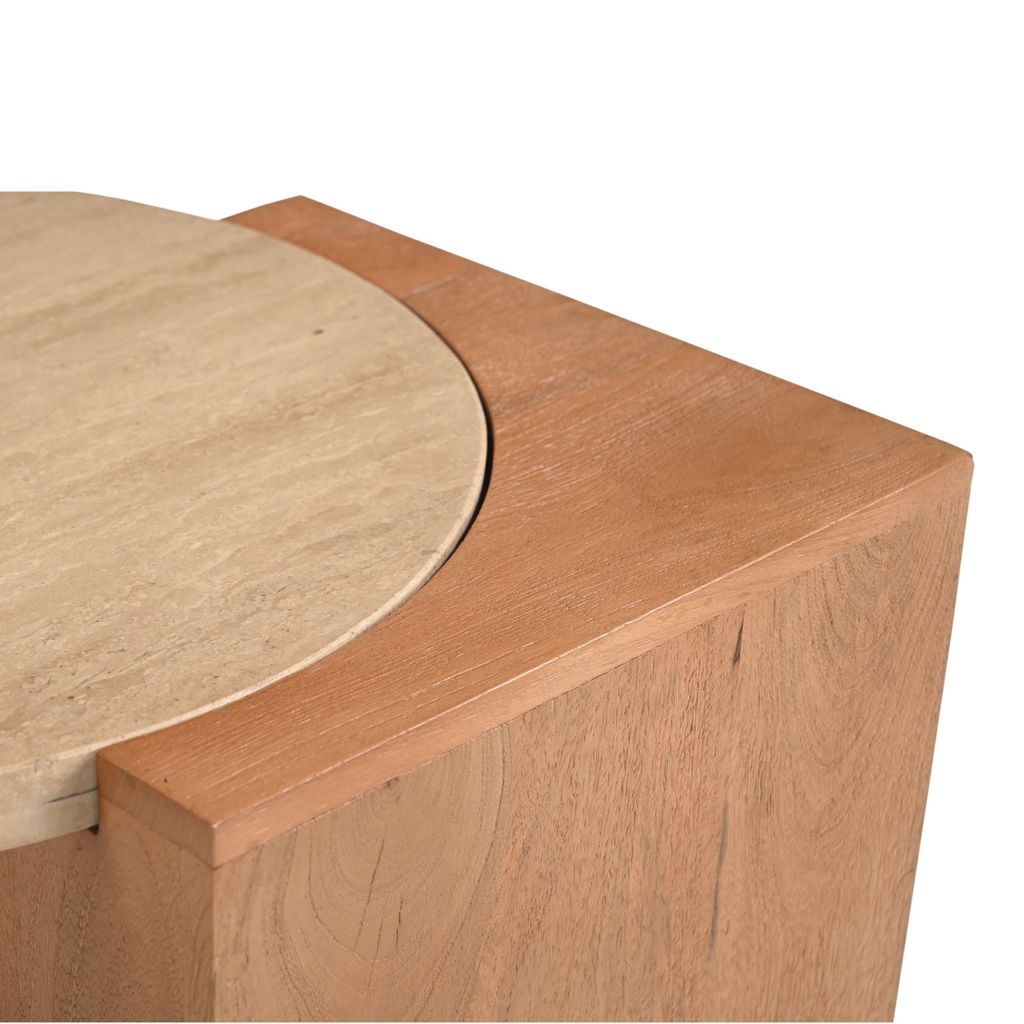 Bijzettafel Numa Bruin Marmer 60 cm