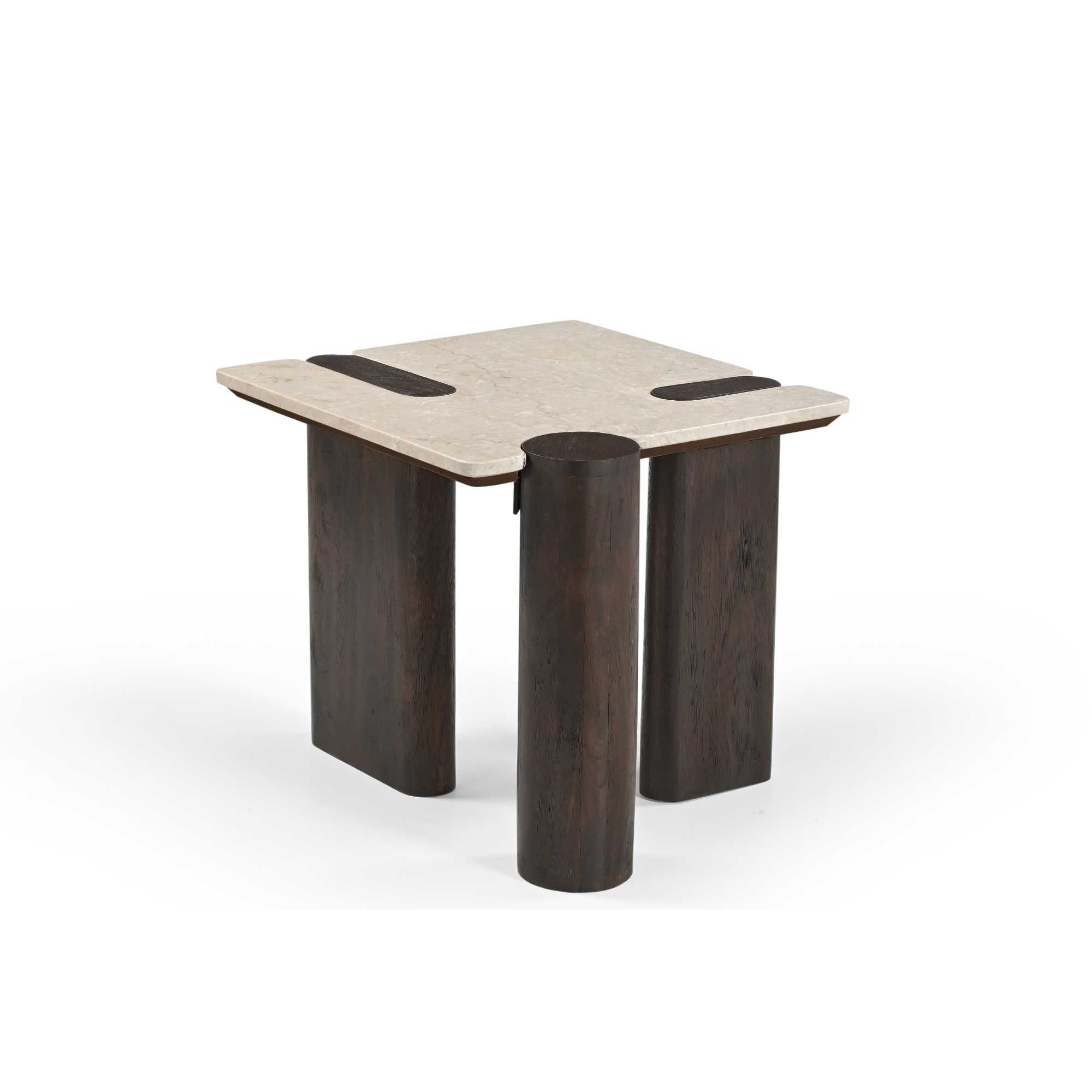 Bijzettafel Maeve Bruin Marmer 57 cm