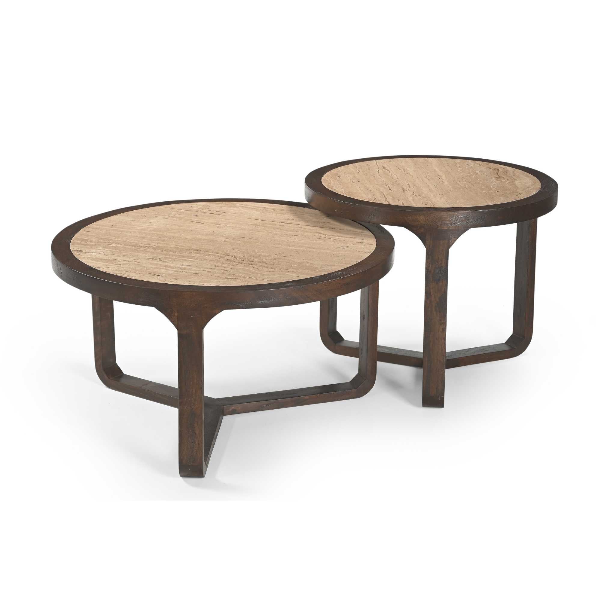 Salontafel Morris Bruin Travertin 75 cm