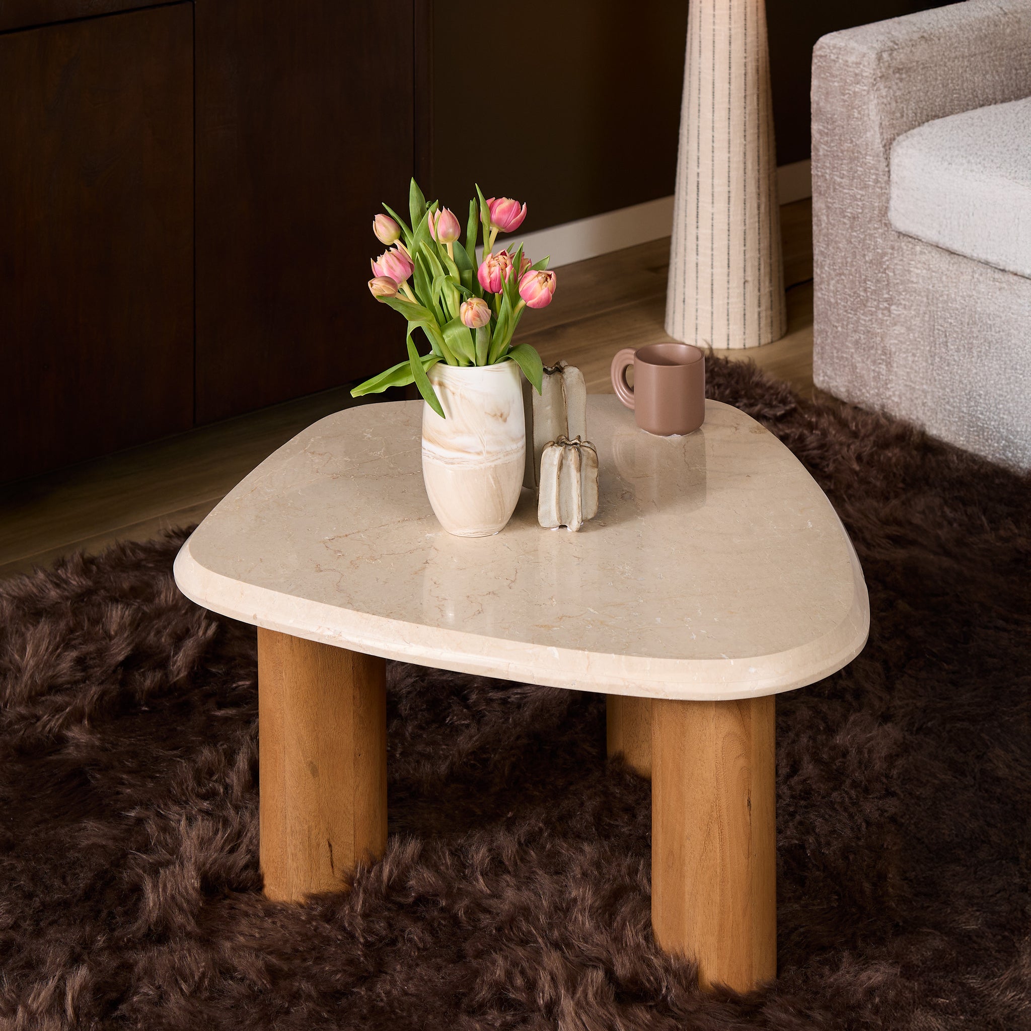 Salontafel Nuv�� Naturel Botticino marmer 84 cm