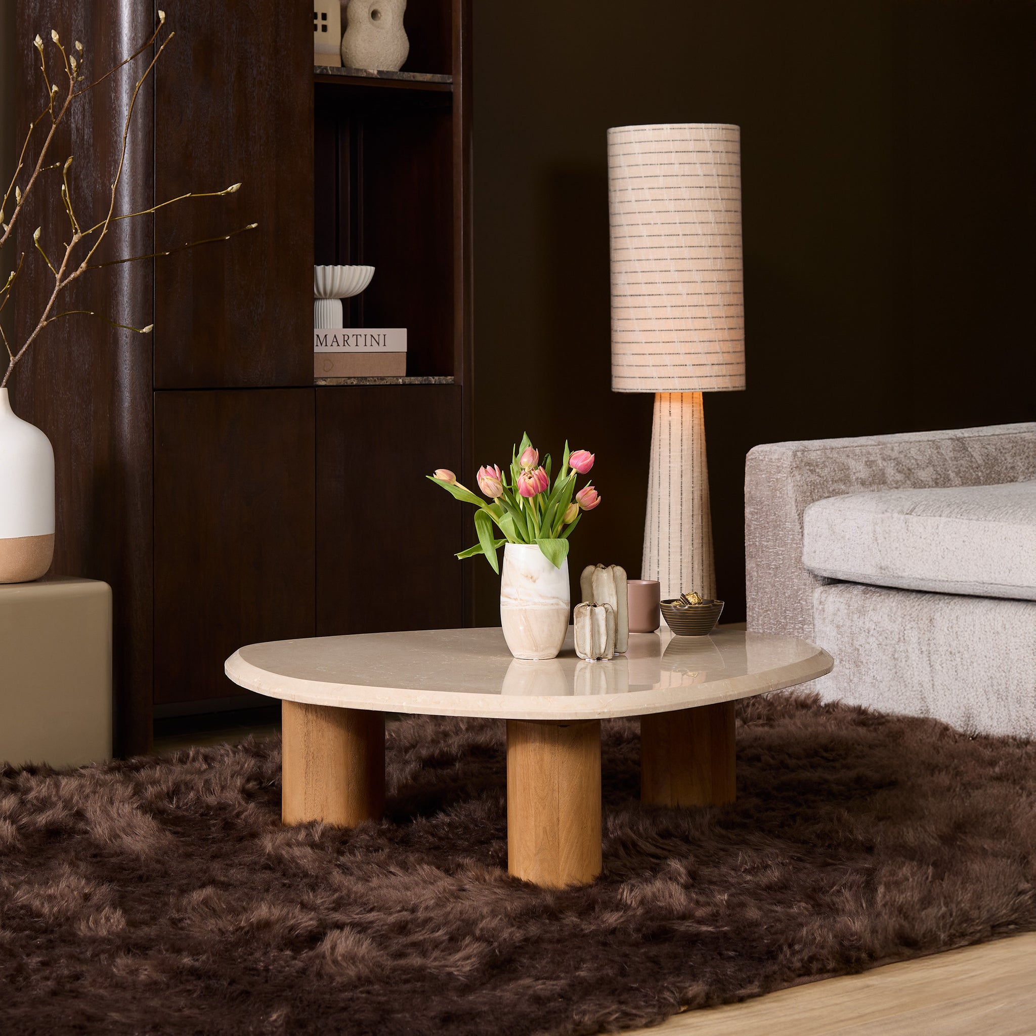 Salontafel Nuv�� Naturel Botticino marmer 100 cm