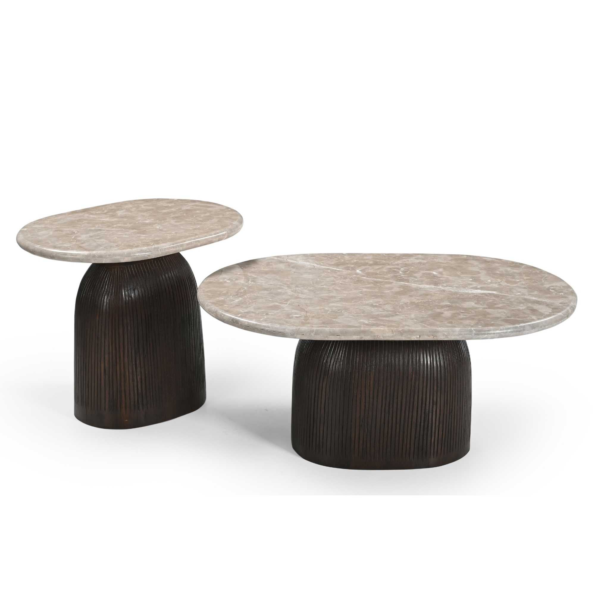 Bijzettafel Noel Bruin Marmer 60 cm