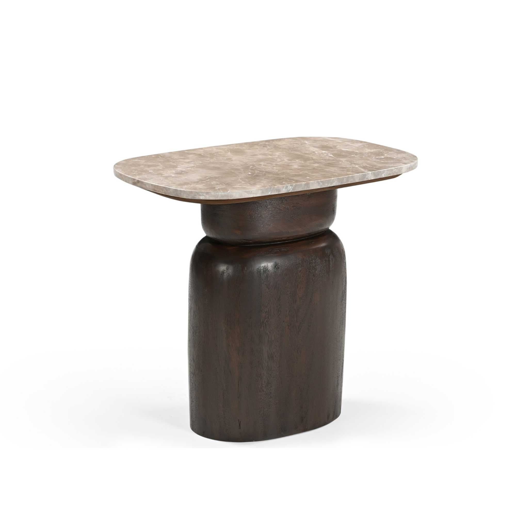 Bijzettafel Silva Bruin Marmer 56 cm