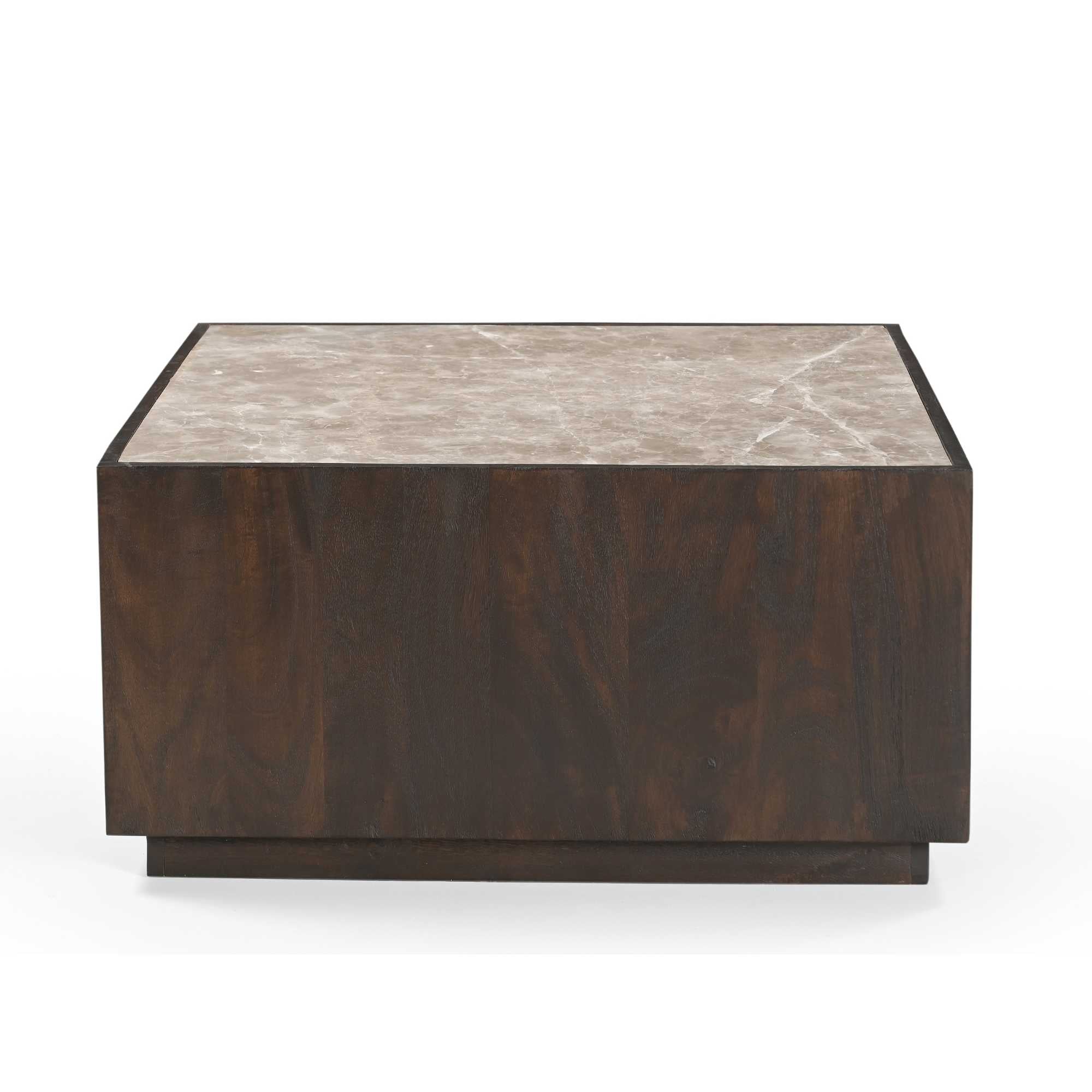 Salontafel Moos Bruin Marmer 80 cm