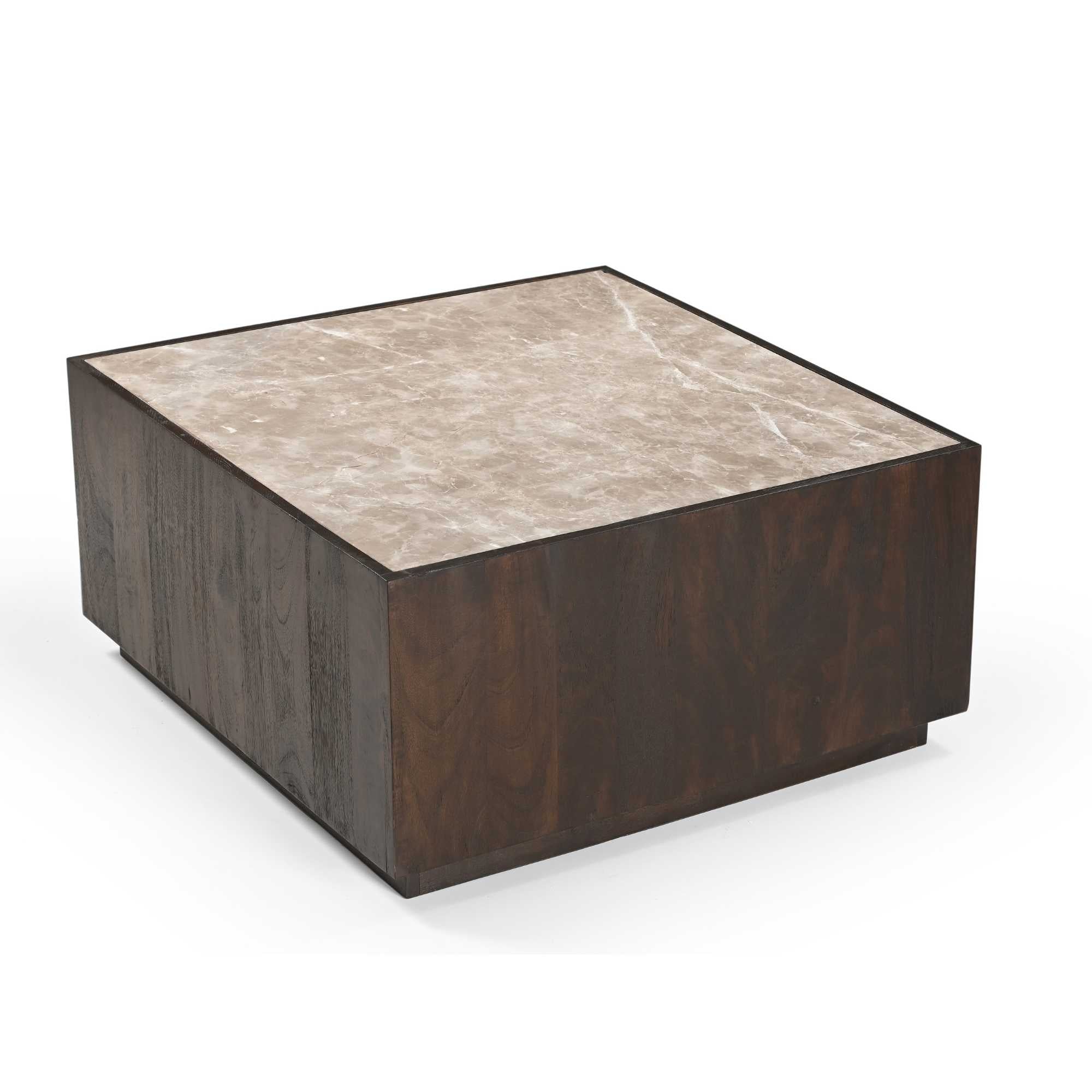 Salontafel Moos Bruin Marmer 80 cm