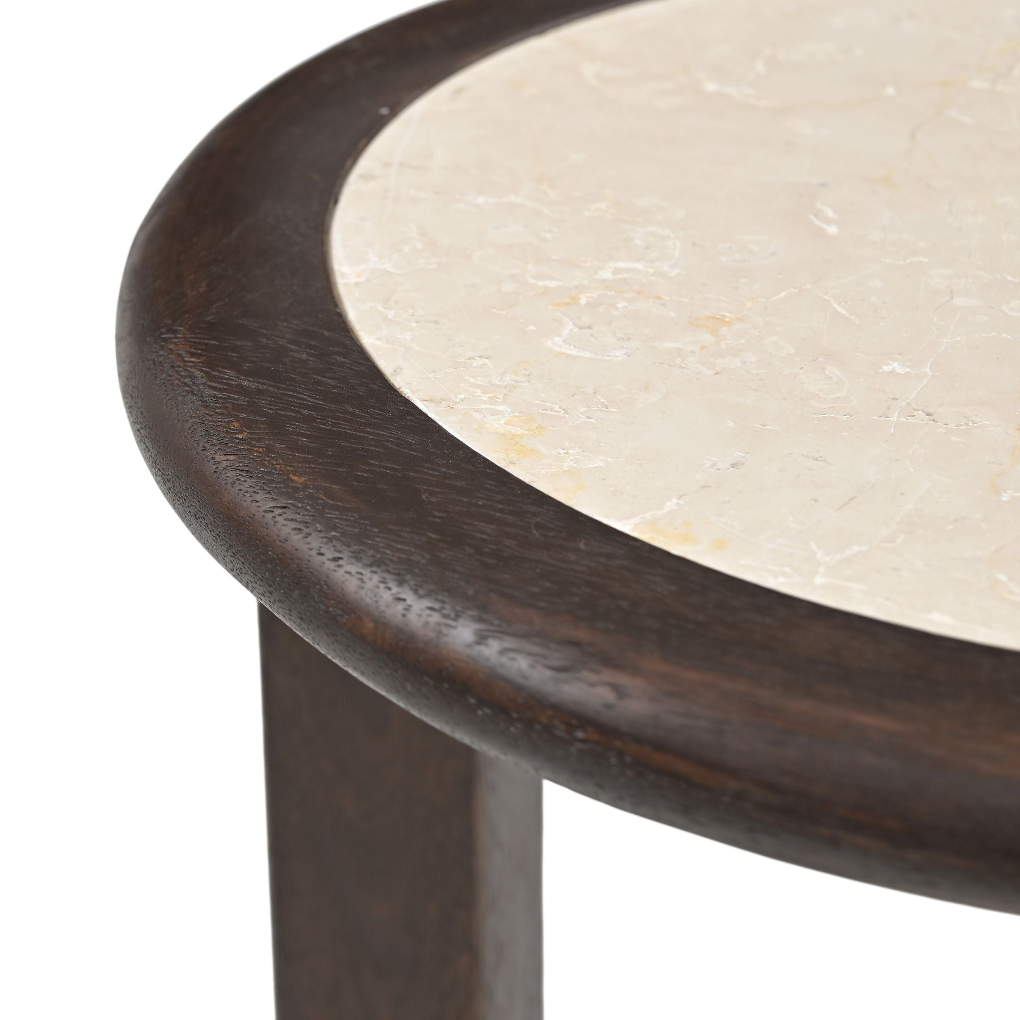 Bijzettafel Vinn Bruin Travertin 45 cm