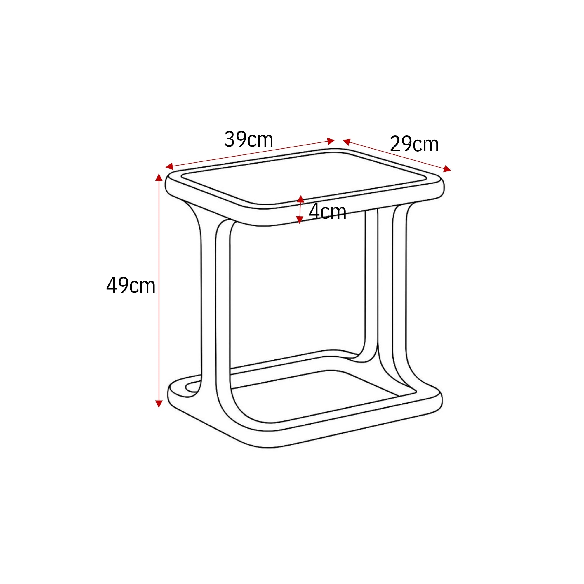 Bijzettafel Arvid Bruin Travertin 58 cm