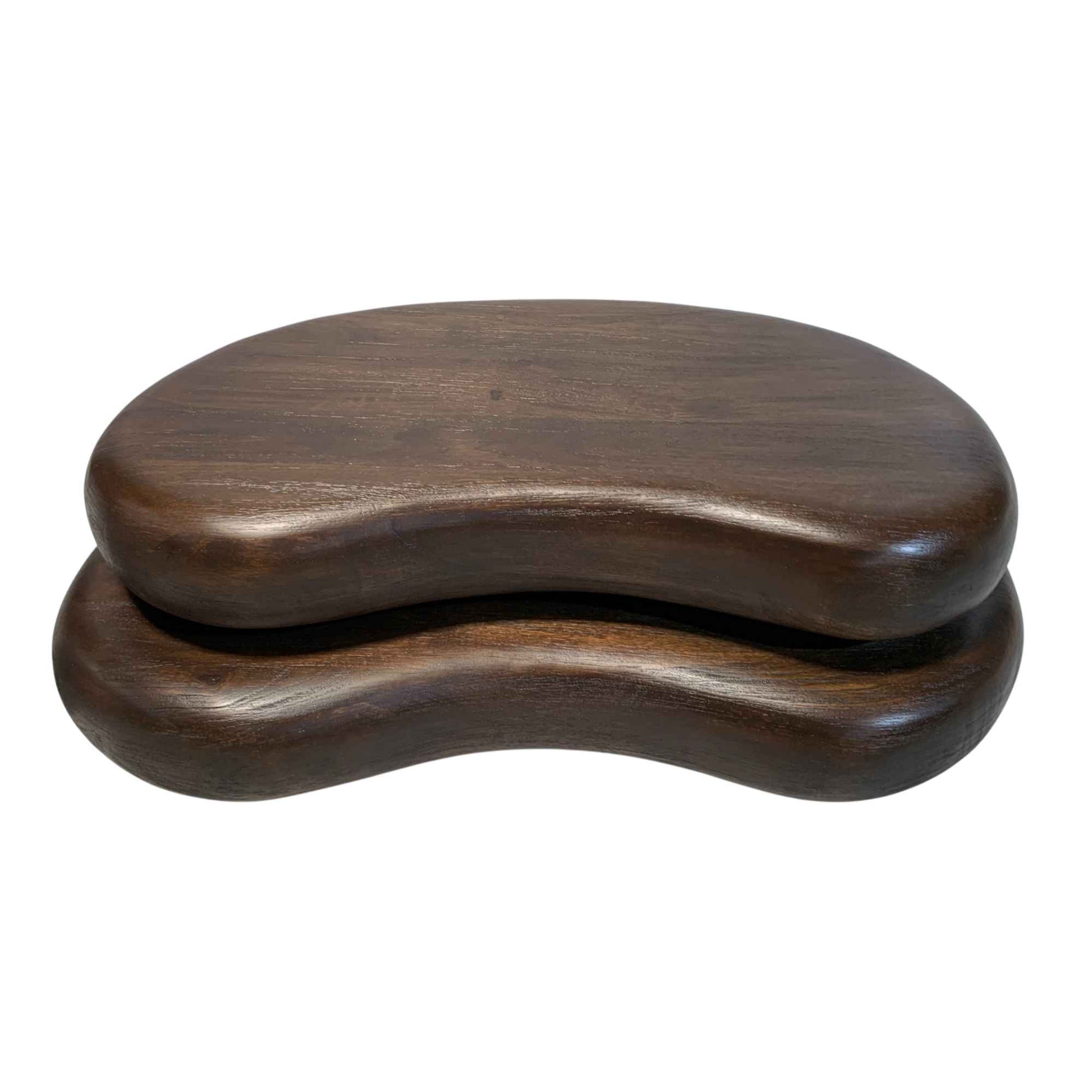 Salontafel Mads van massief mangohout in bruin, 99 cm - De Friese Meubeljongens