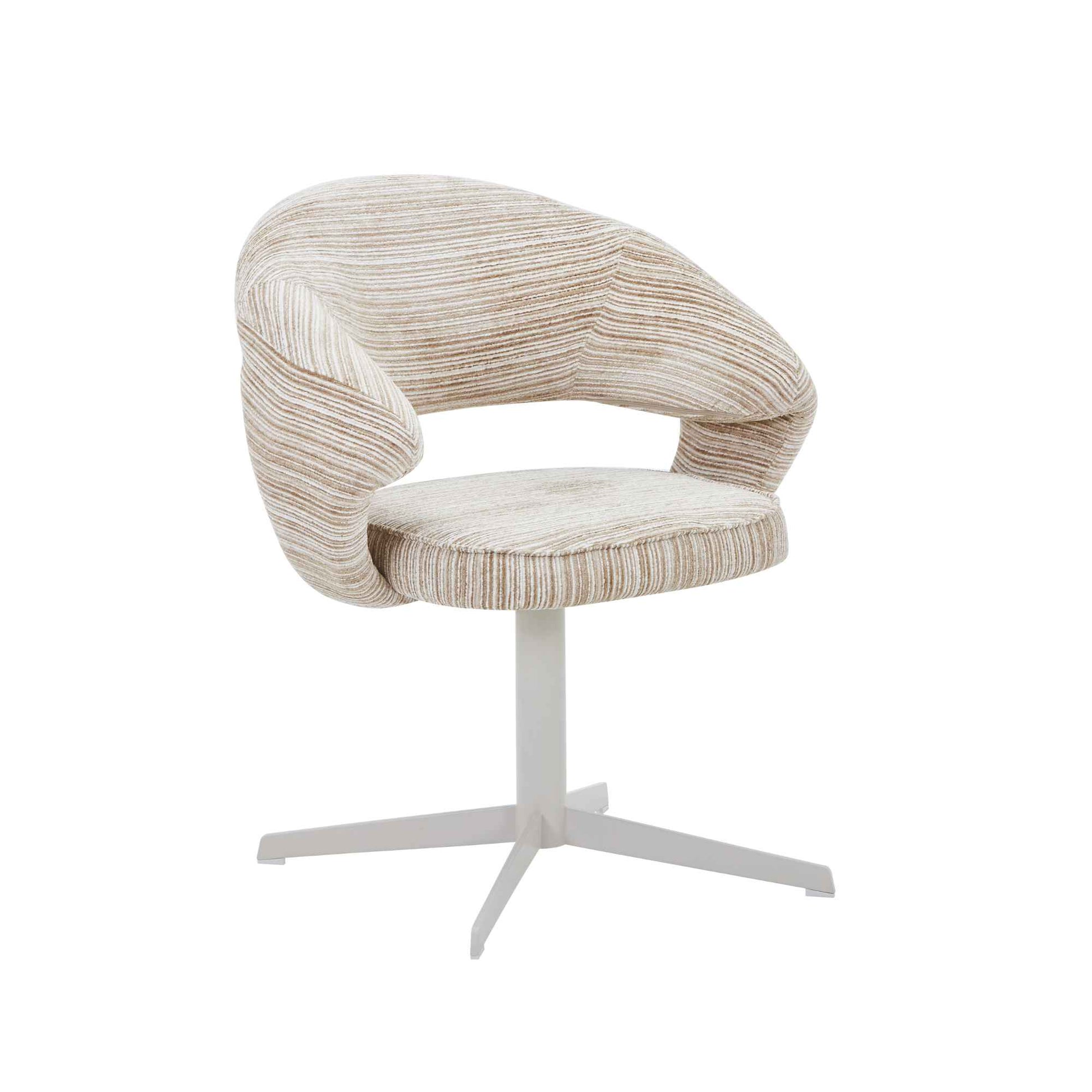 Draaibare eetkamerstoel Jade Naturel detail stoffering