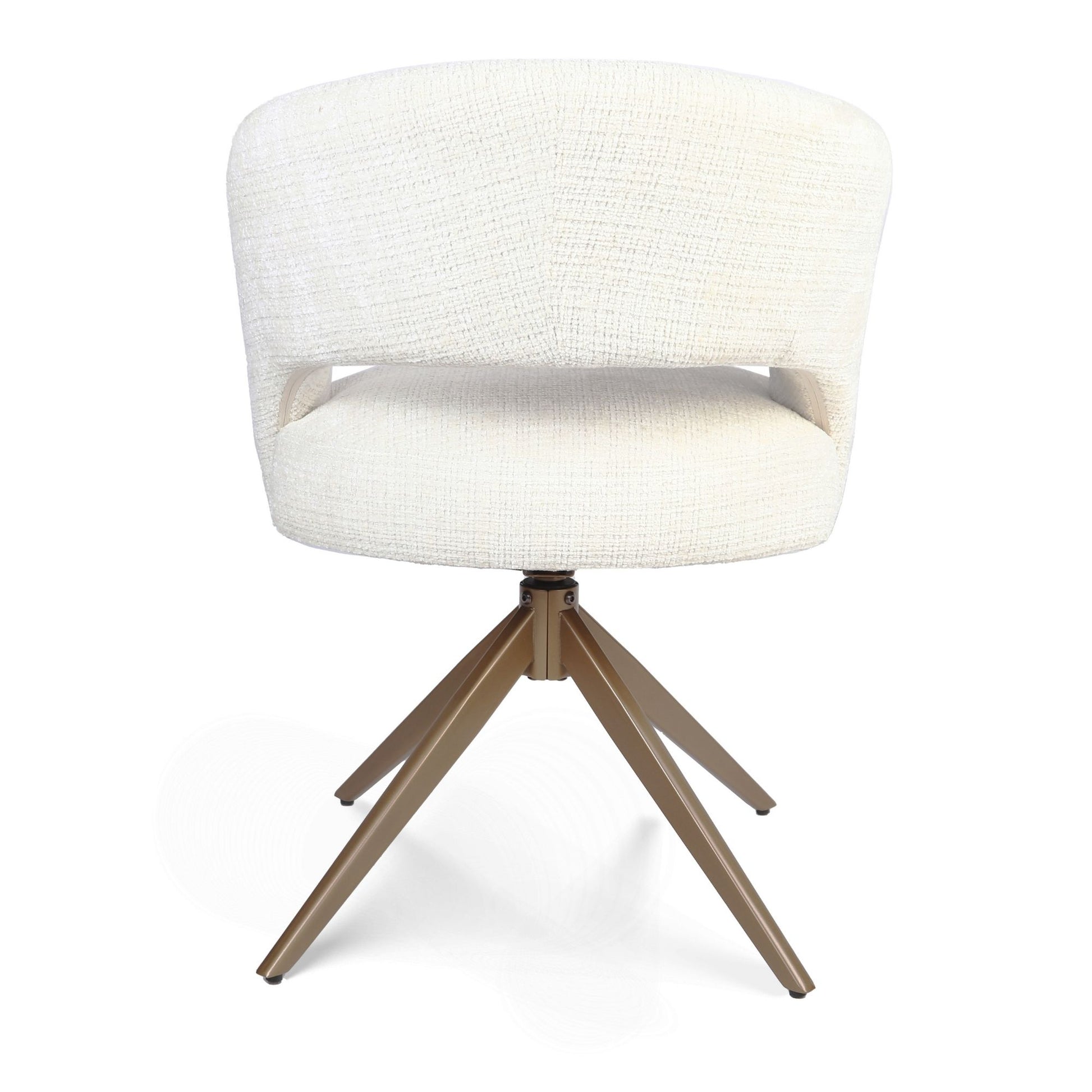 Demi eetkamerstoel Off White Cremona poot brons — Detailshot