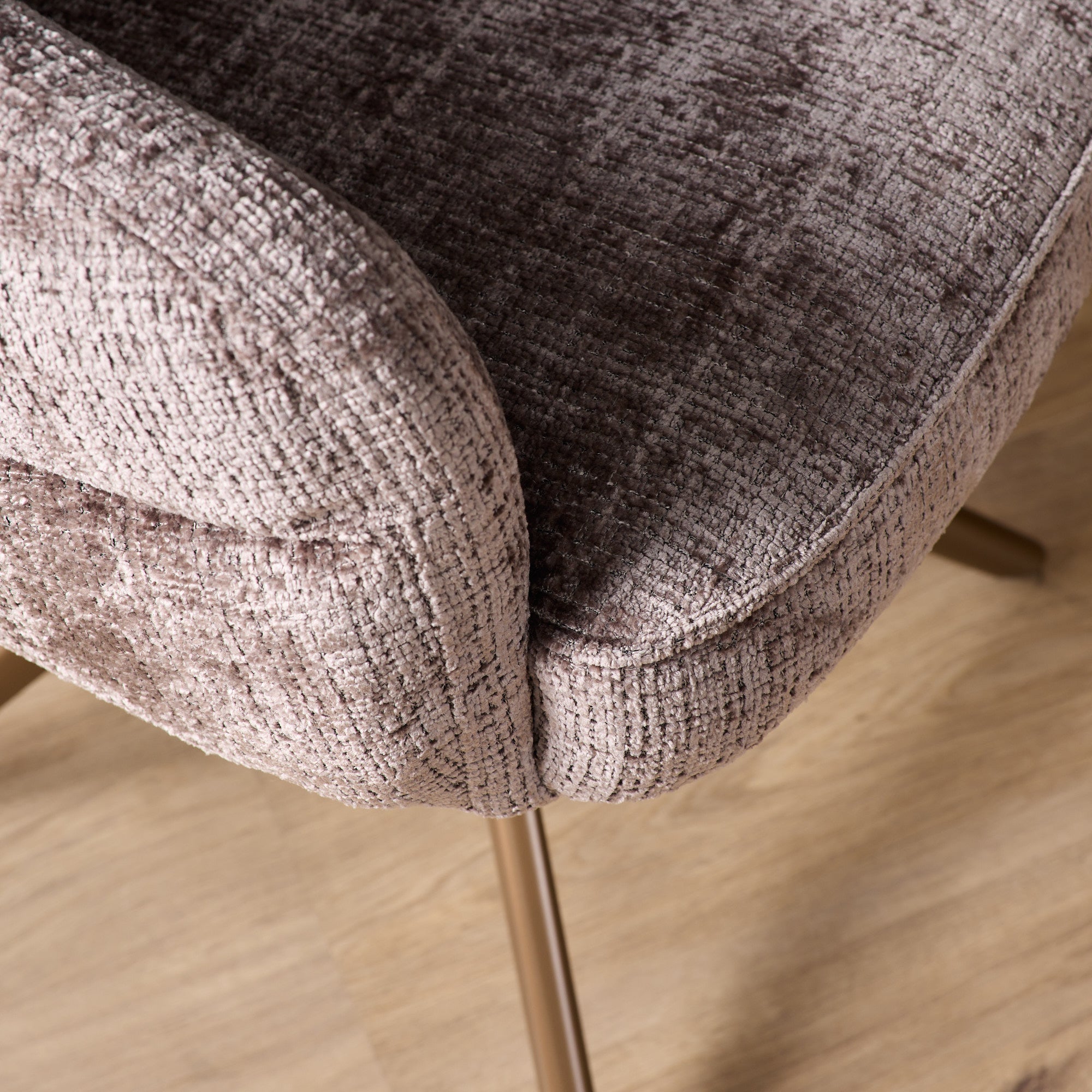 Draaibare eetkamerstoel Bella Clay Poot Brons