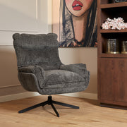 Draaibare fauteuil Vera Donkergrijs