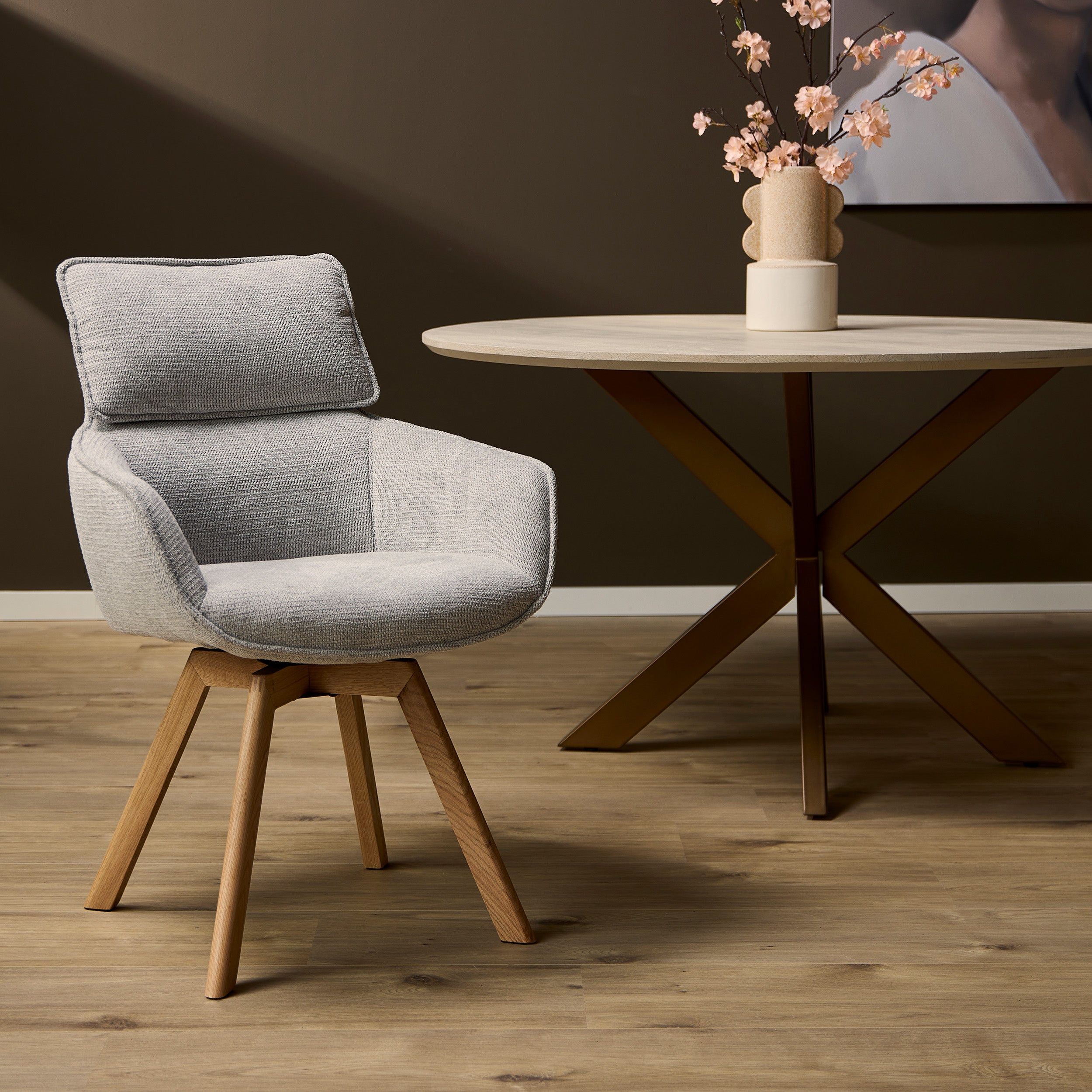 Eetkamerstoe Jona | Taupe