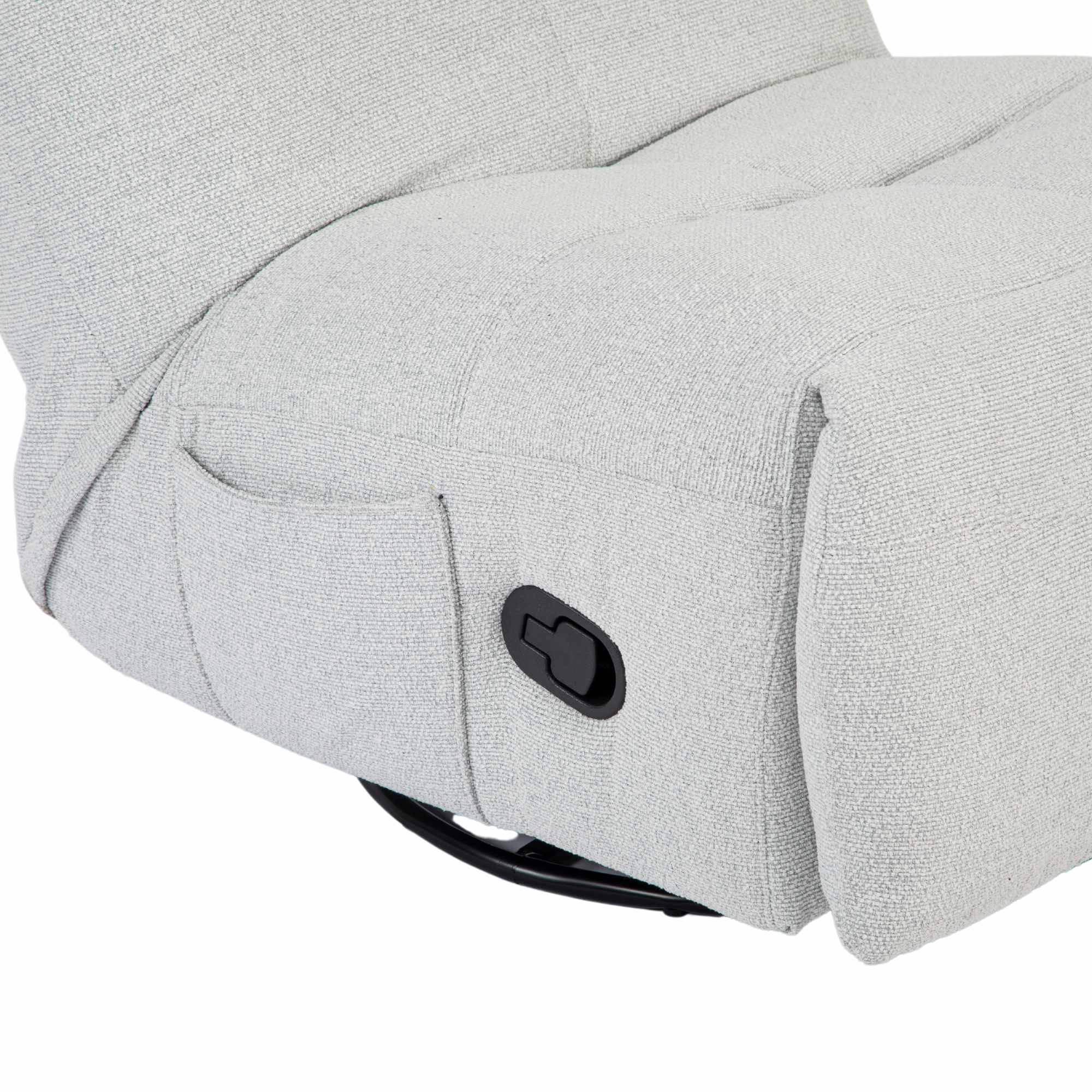 Relaxfauteuil Lazy | Draaibaar |  Light Grey