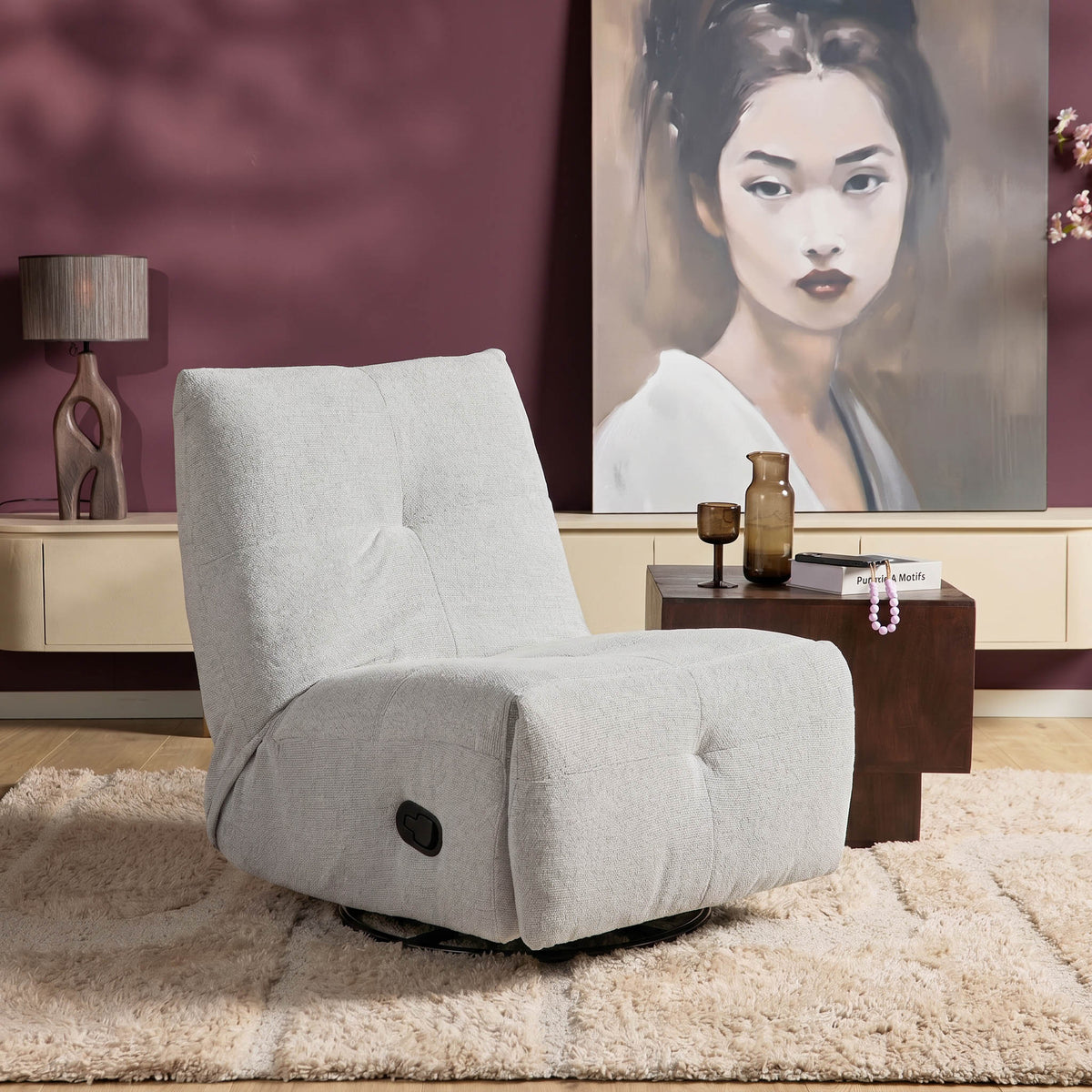 Relaxfauteuil Lazy Licht grijs - sfeerfoto