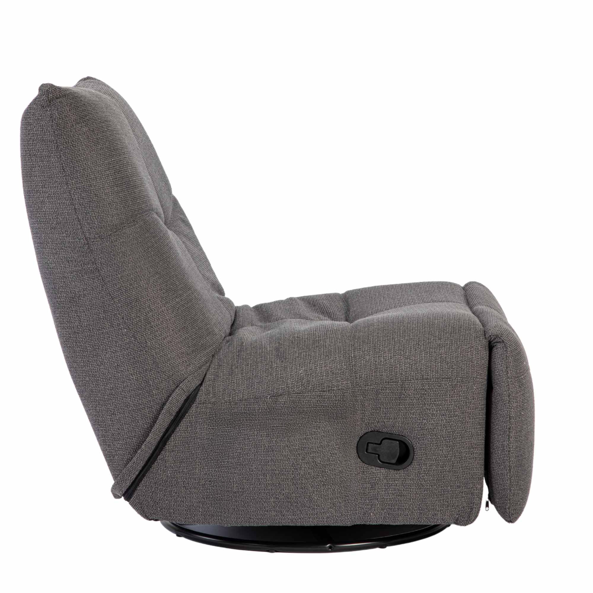 Relaxfauteuil Lazy | Draaibaar | Dark Grey