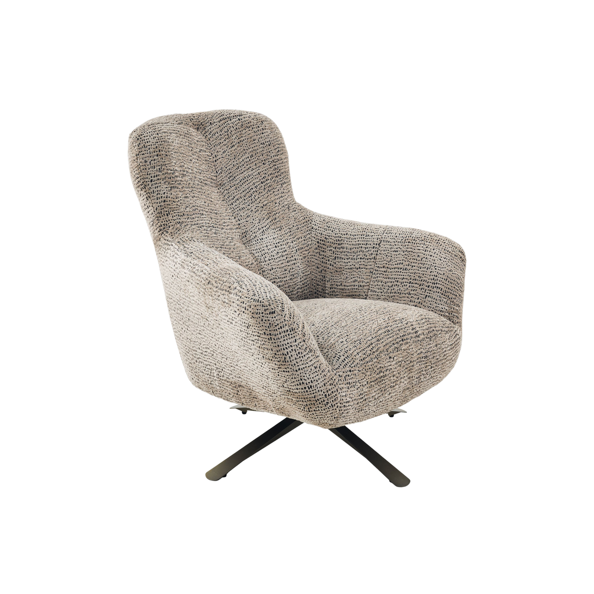 Draaibare Fauteuil Nena Bruin - detailfoto 1