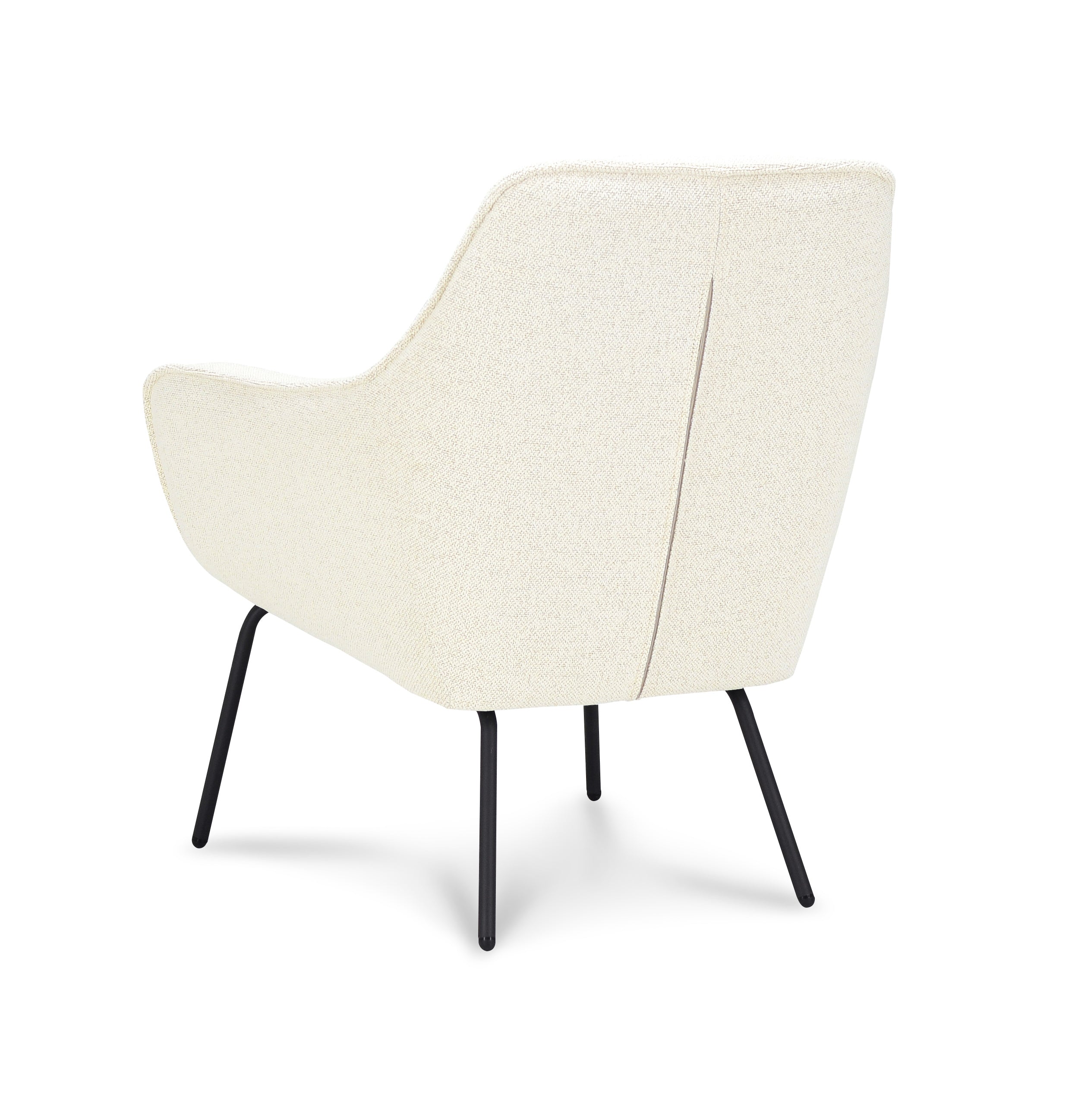 Fauteuil Sacha Stof Mose Natural Legs Black