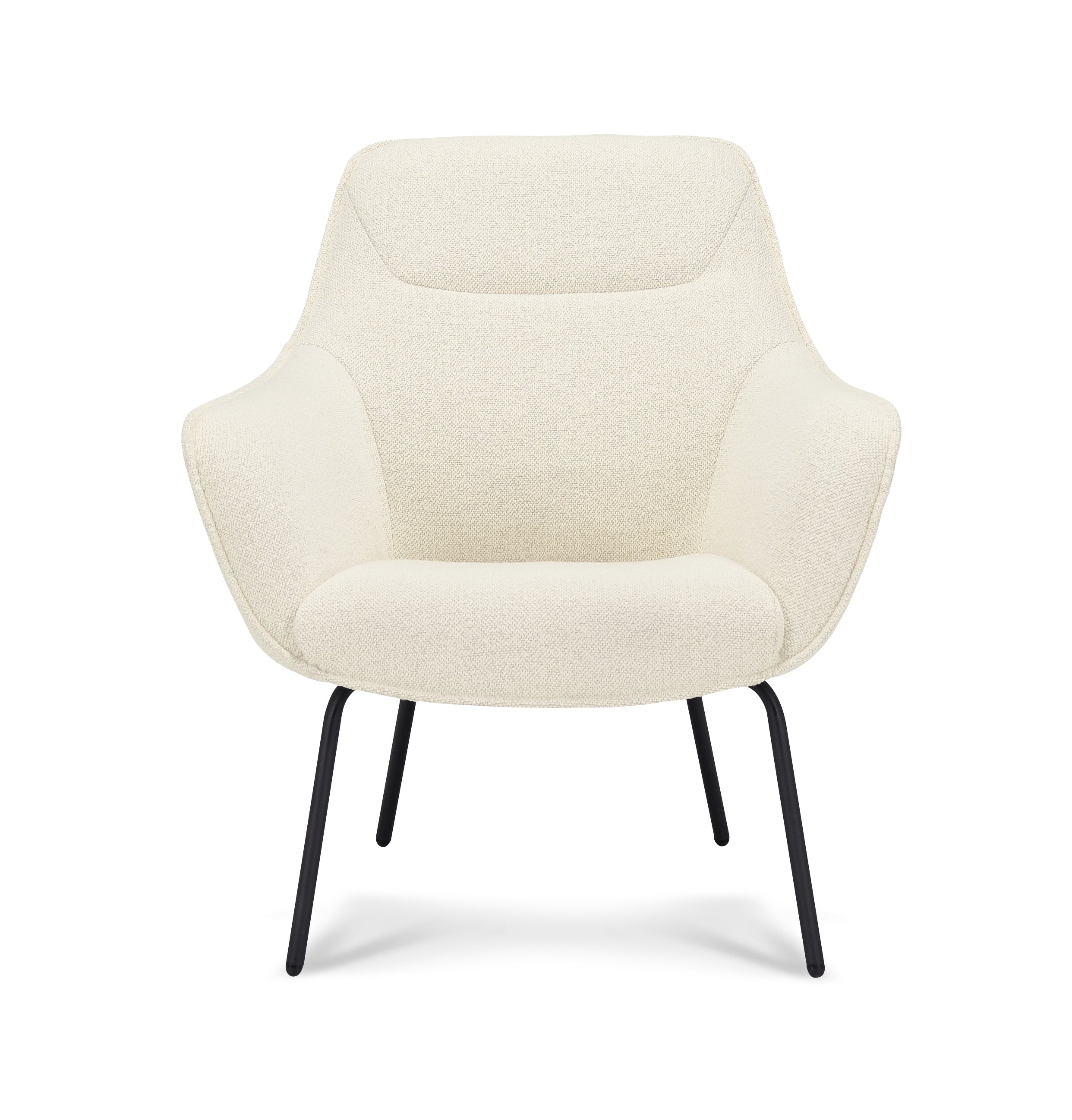 Fauteuil Sacha Stof Mose Natural Legs Black
