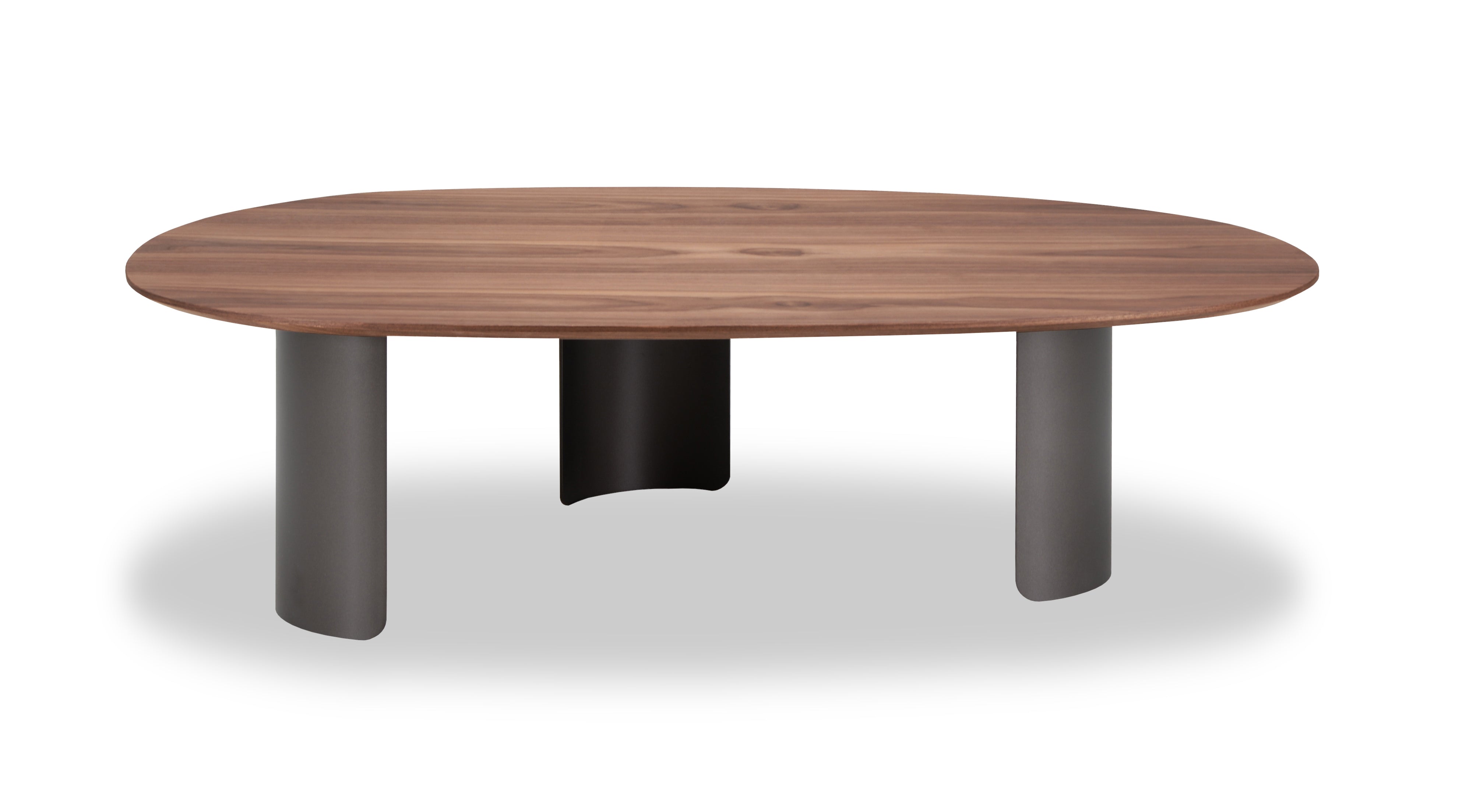 Salontafel Sakura 001 Organisch 124x75x34 Walnoot Poot Bronze