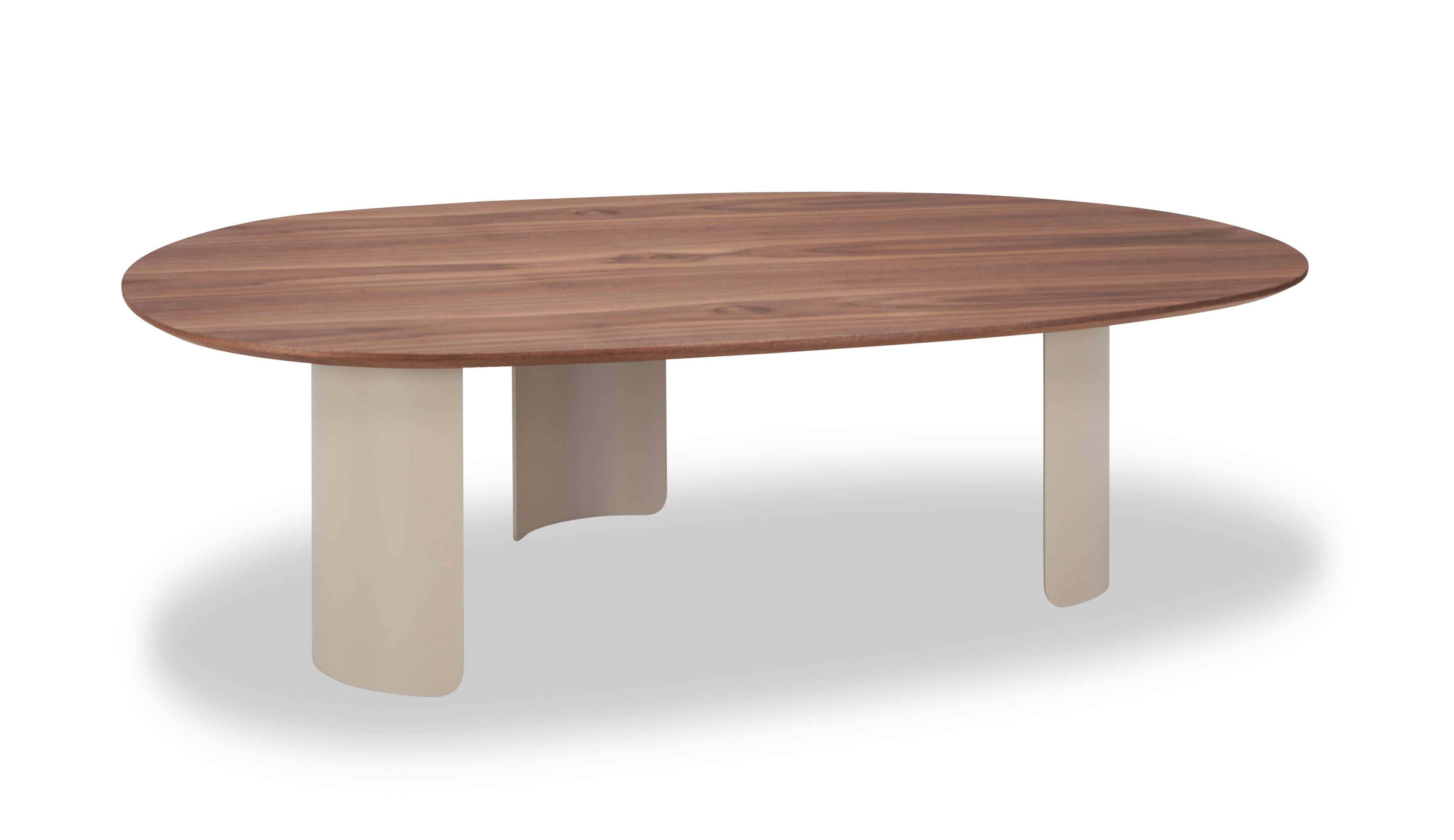 Salontafel Sakura 001 Organisch 124x75x34 Walnoot Poot Bronze