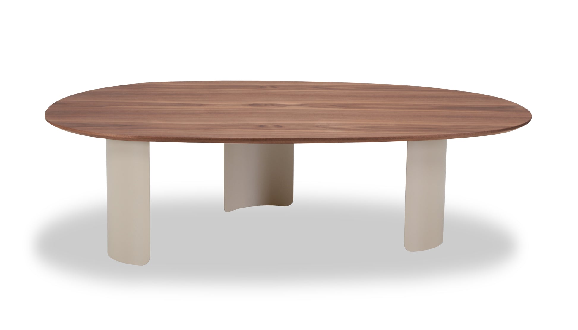 Salontafel Sakura 001 Organisch 124x75x34 Walnoot Poot Bronze