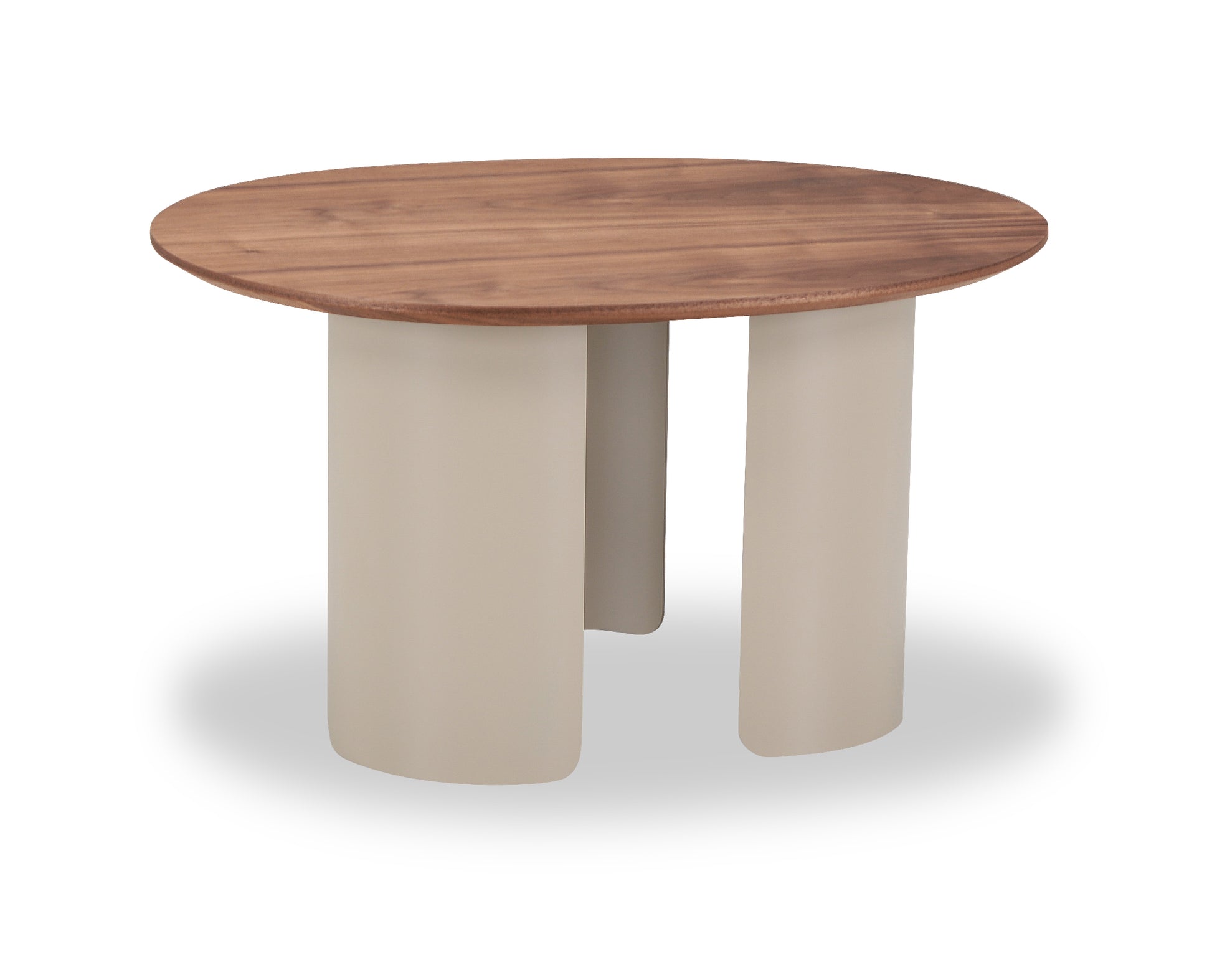 Salontafel Sakura 002 Organisch 70x56x38 Walnoot Poot Bronze