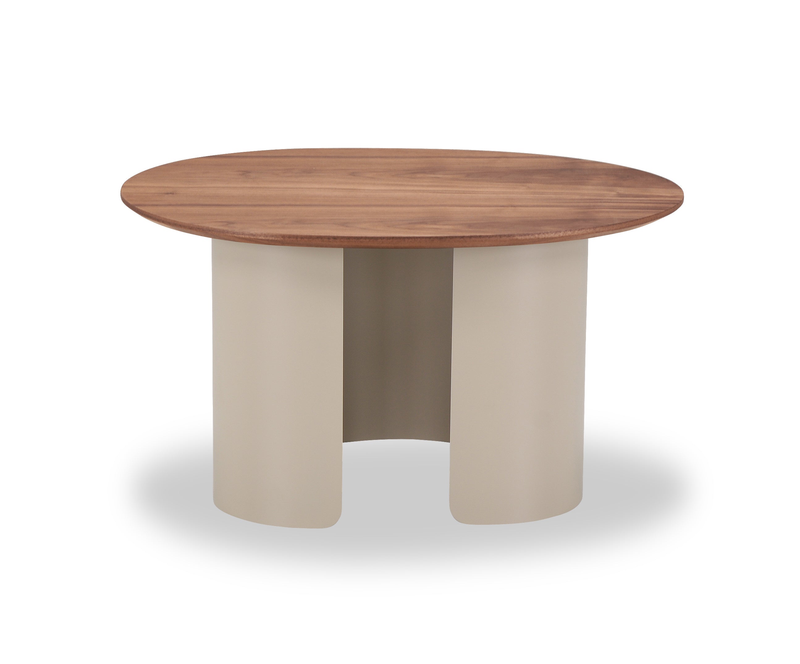 Salontafel Sakura 002 Organisch 70x56x38 Walnoot Poot Creme