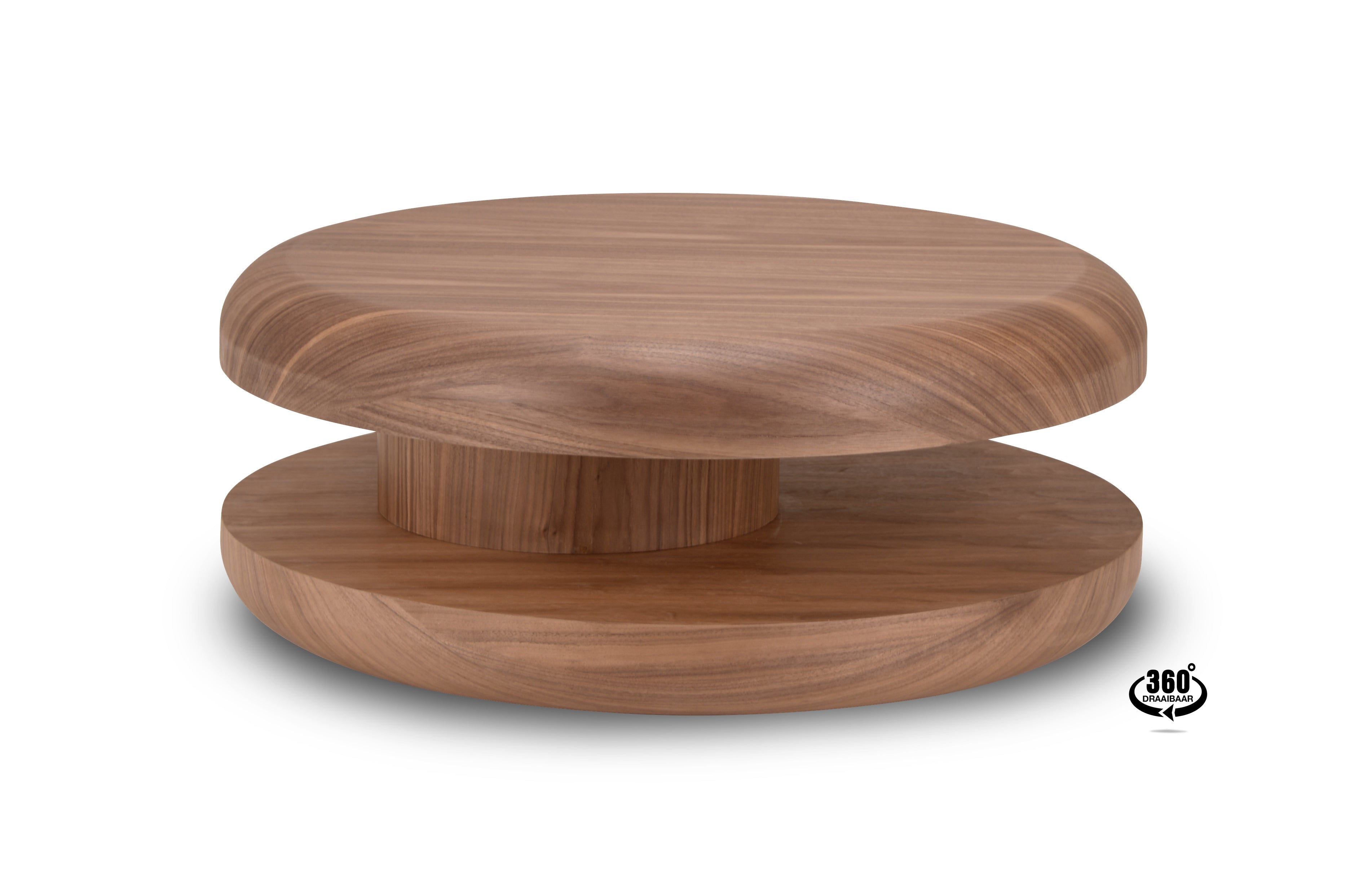 Salontafel Sakura 003 Rond 90x35 (draaibaar) Walnoot