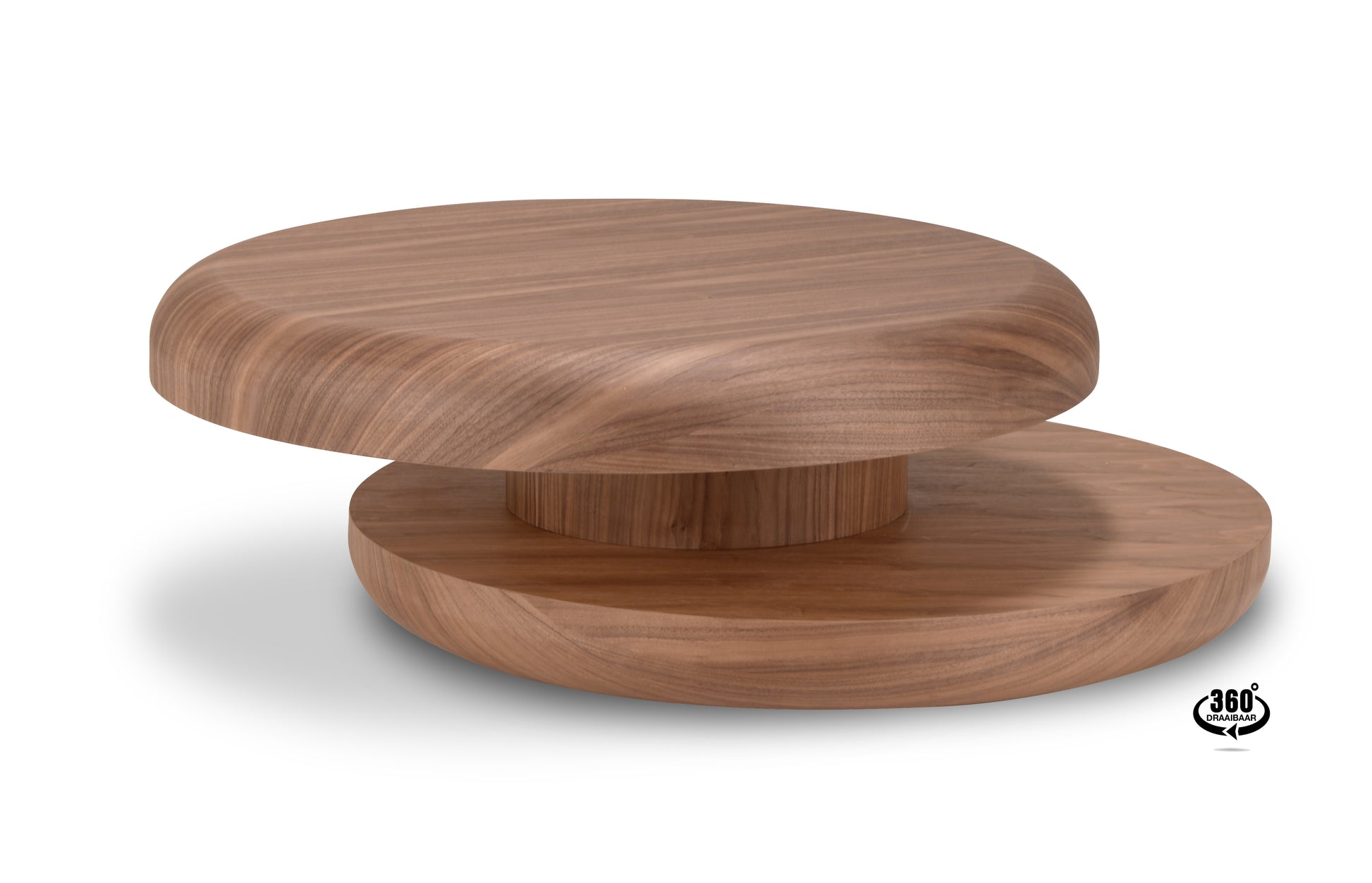 Salontafel Sakura 003 Rond 90x35 (draaibaar) Walnoot