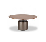 Salontafel Sakura 004 Rond 80x38 Walnoot Poot Bronze