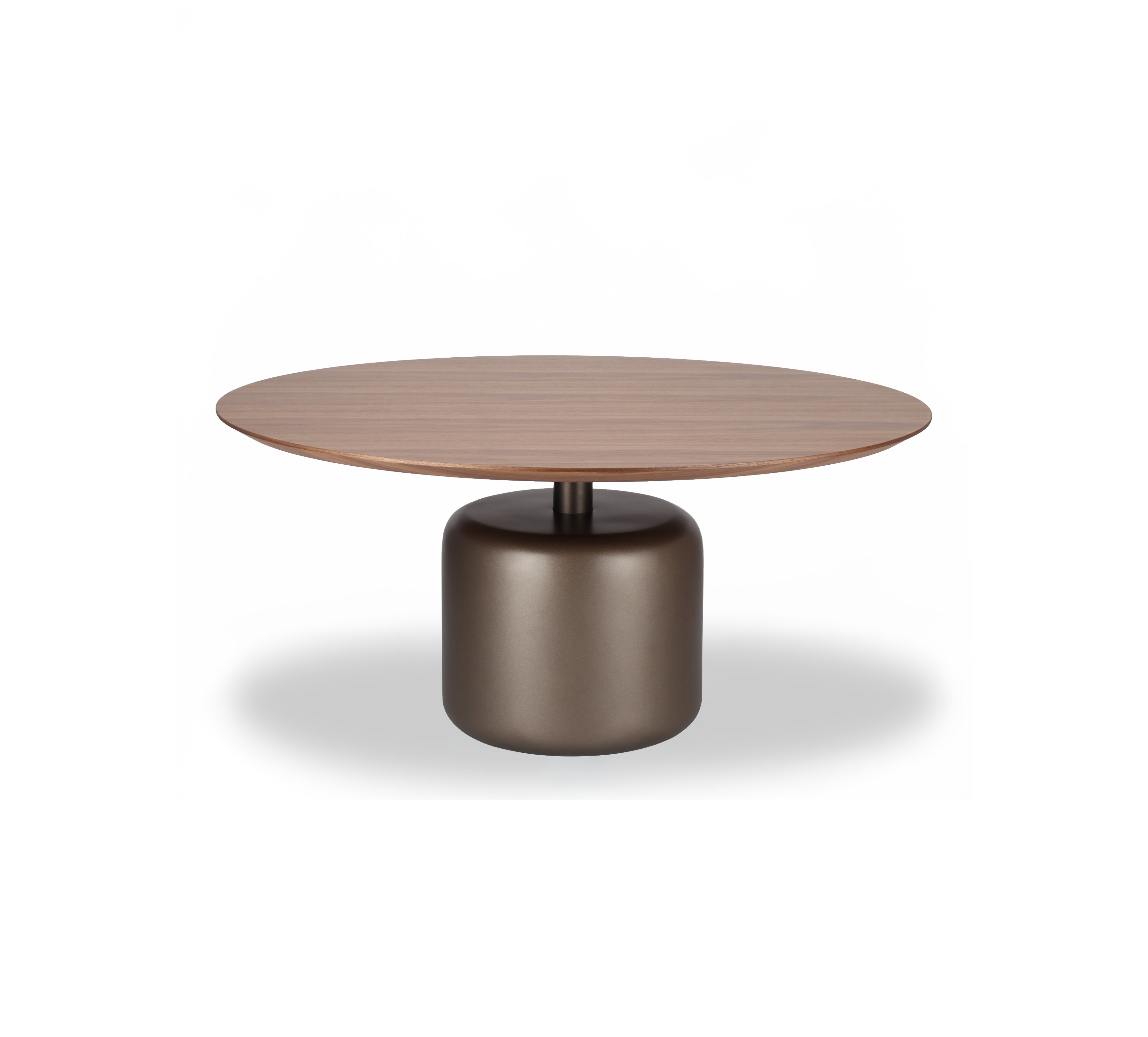Salontafel Sakura 004 Rond 80x38 Walnoot Poot Cognac