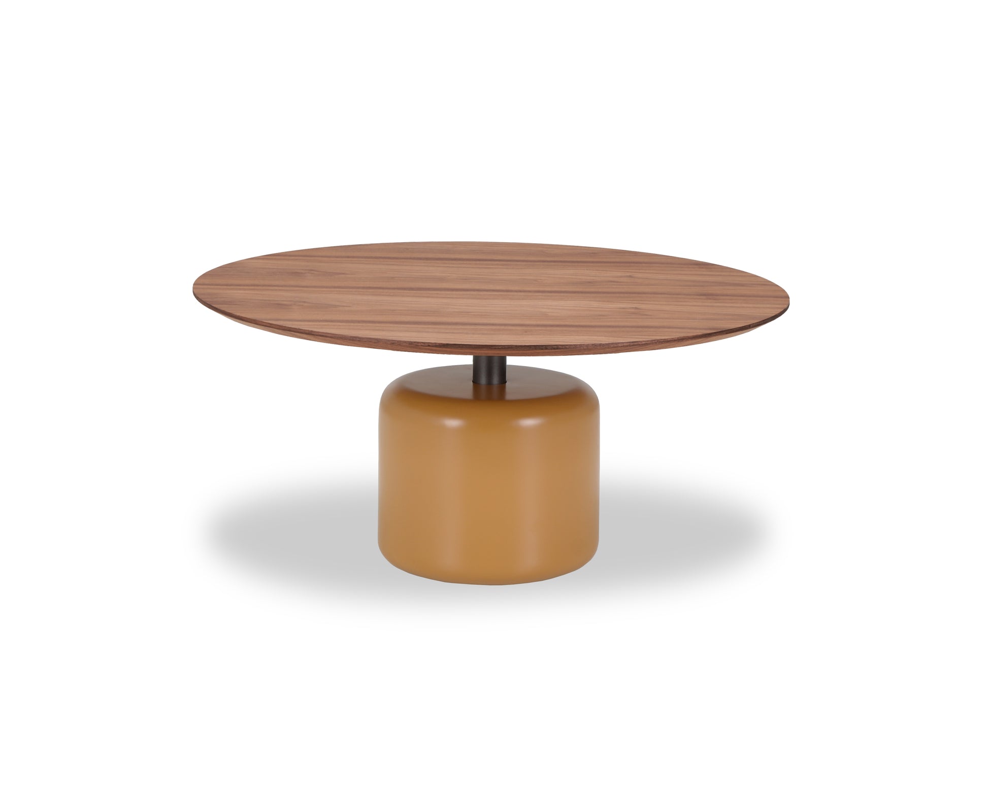 Salontafel Sakura 004 Rond 80x38 Walnoot Poot Bronze