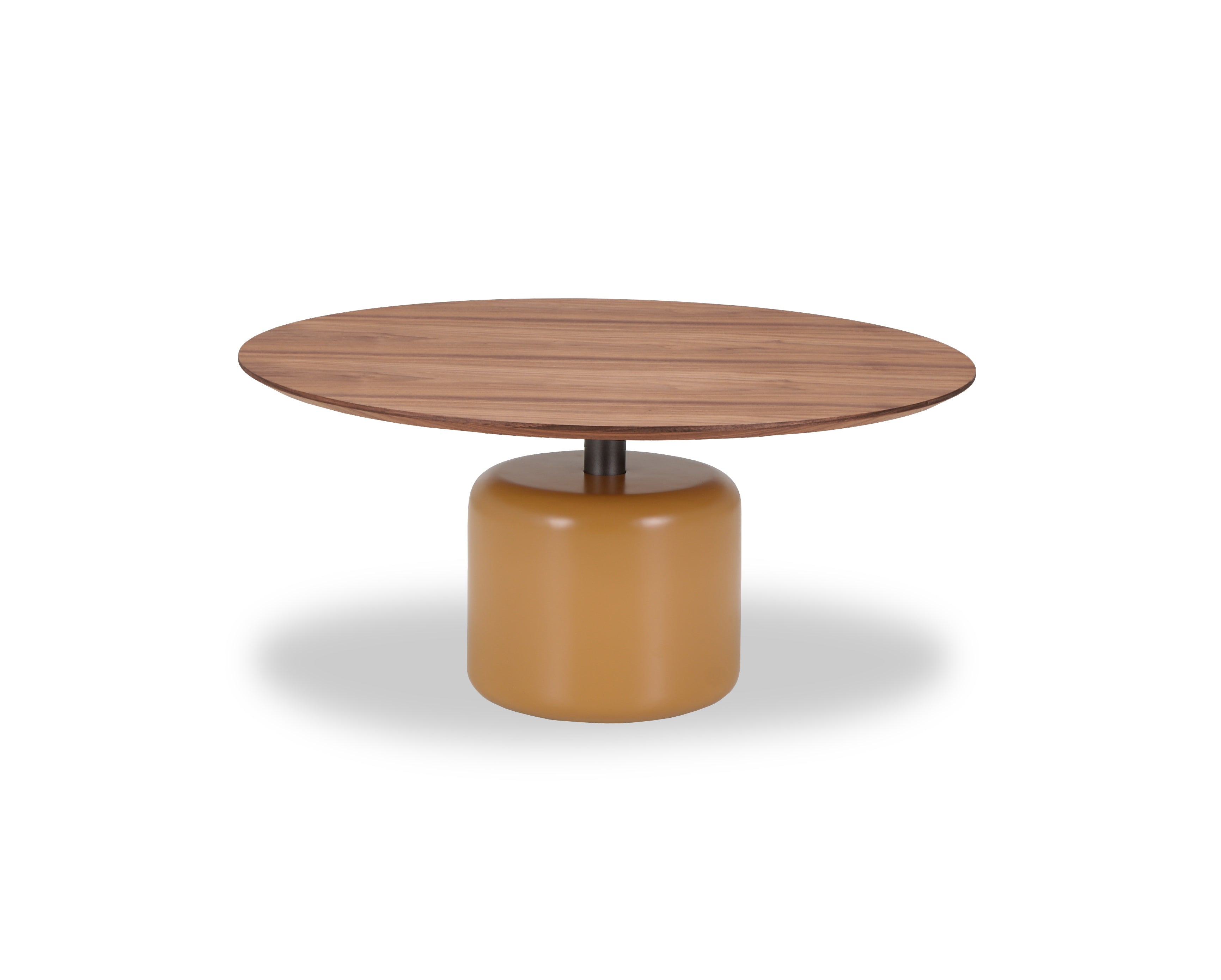 Salontafel Sakura 004 Rond 80x38 Walnoot Poot Off White