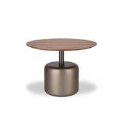 Salontafel Sakura 005 Rond 60x44 Walnoot Poot Bronze