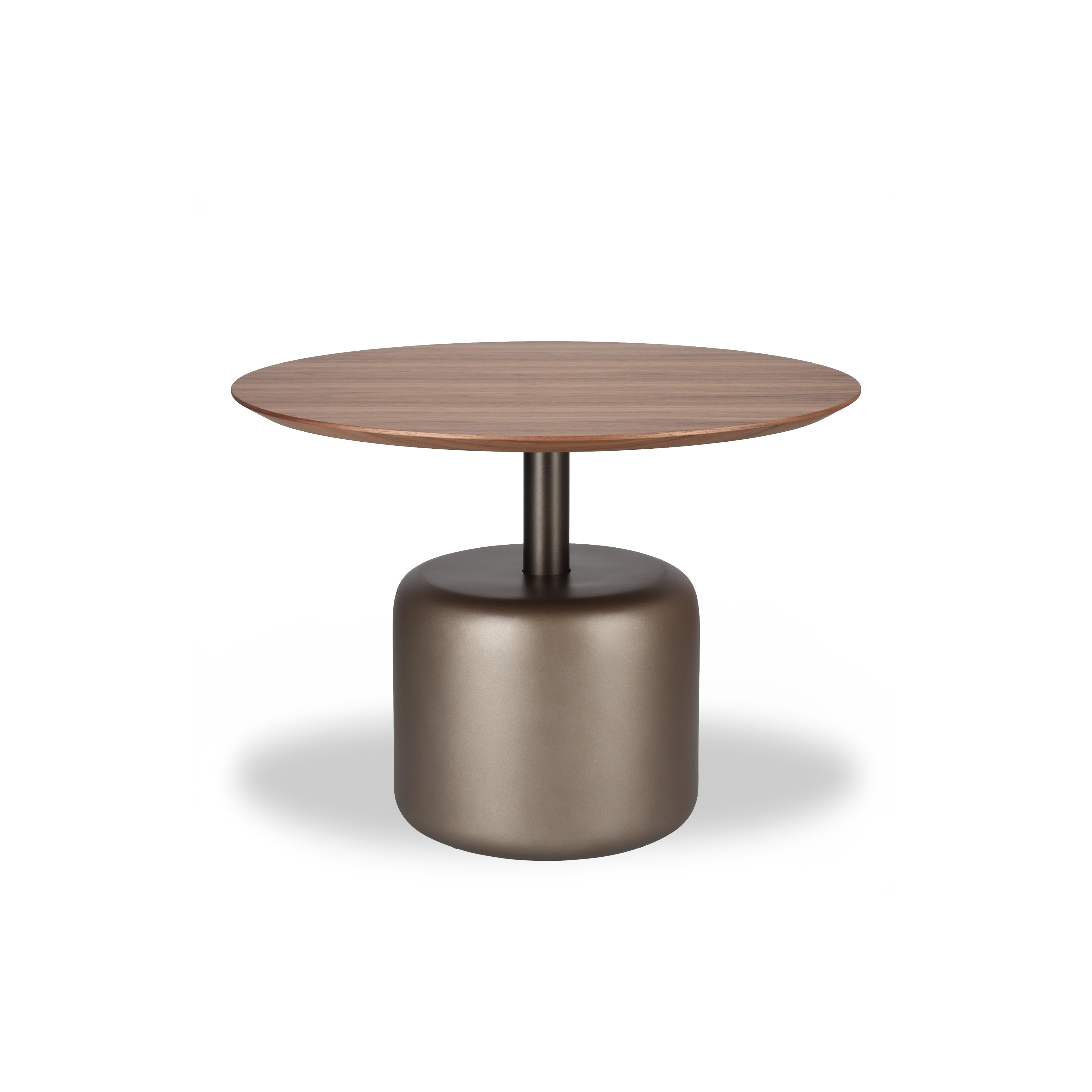 Salontafel Sakura 005 Rond 60x44 Walnoot Poot Off White