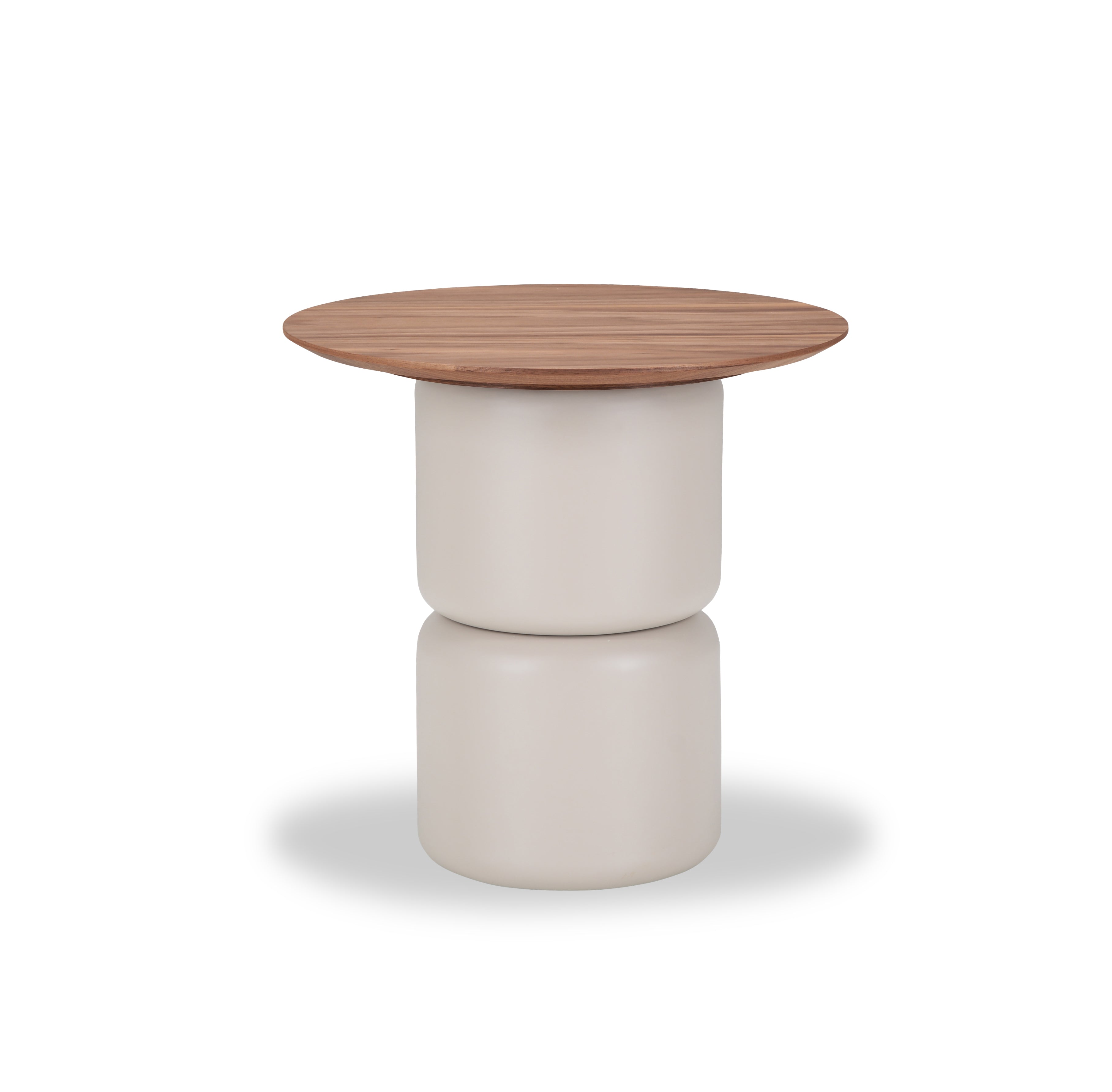 Bijzettafel Sakura 006 Rond 55x53 Walnoot Poot Cognac