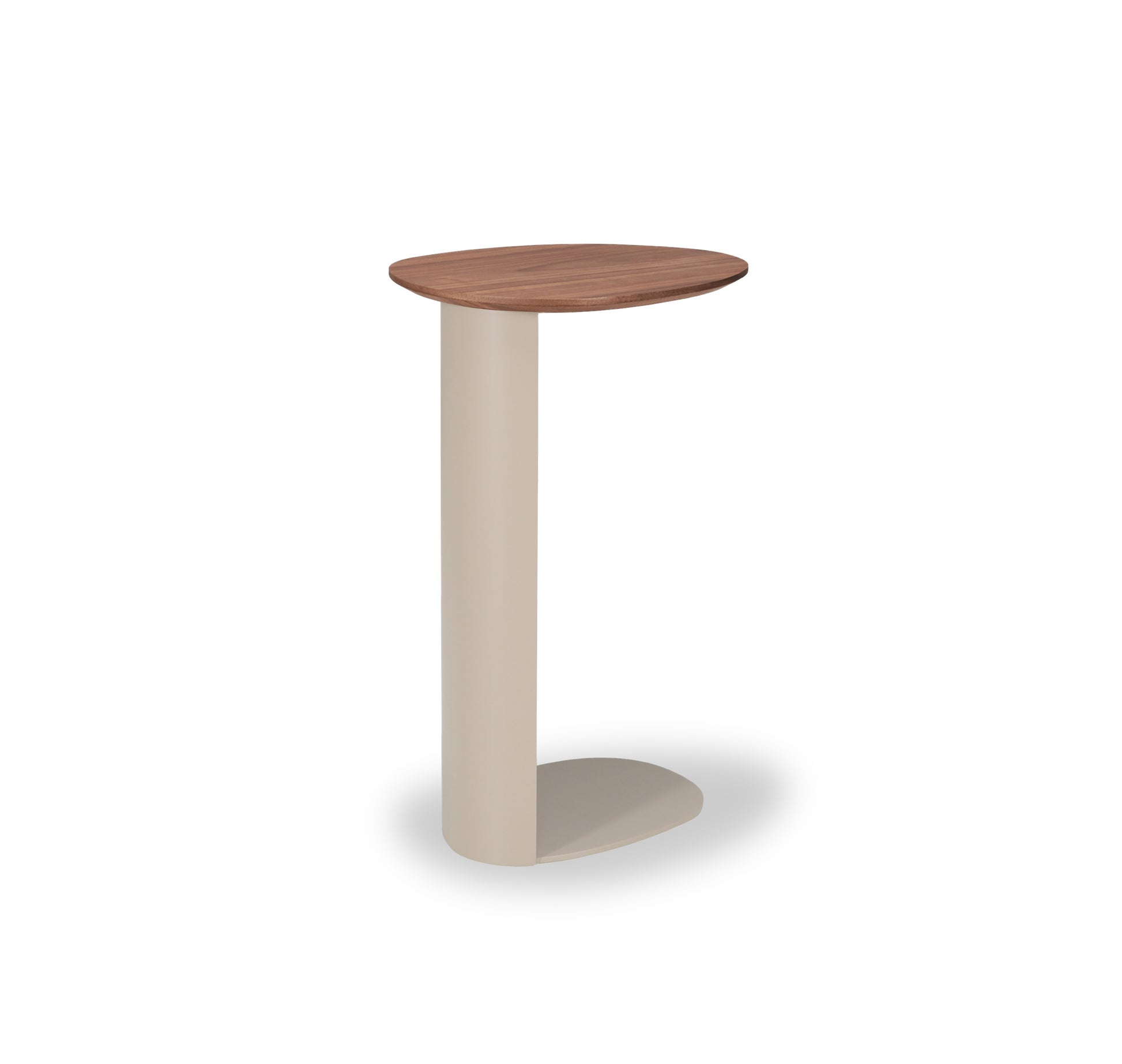 Bijzettafel Sakura 007 Organisch 40x32x65 Walnoot Poot Bronze