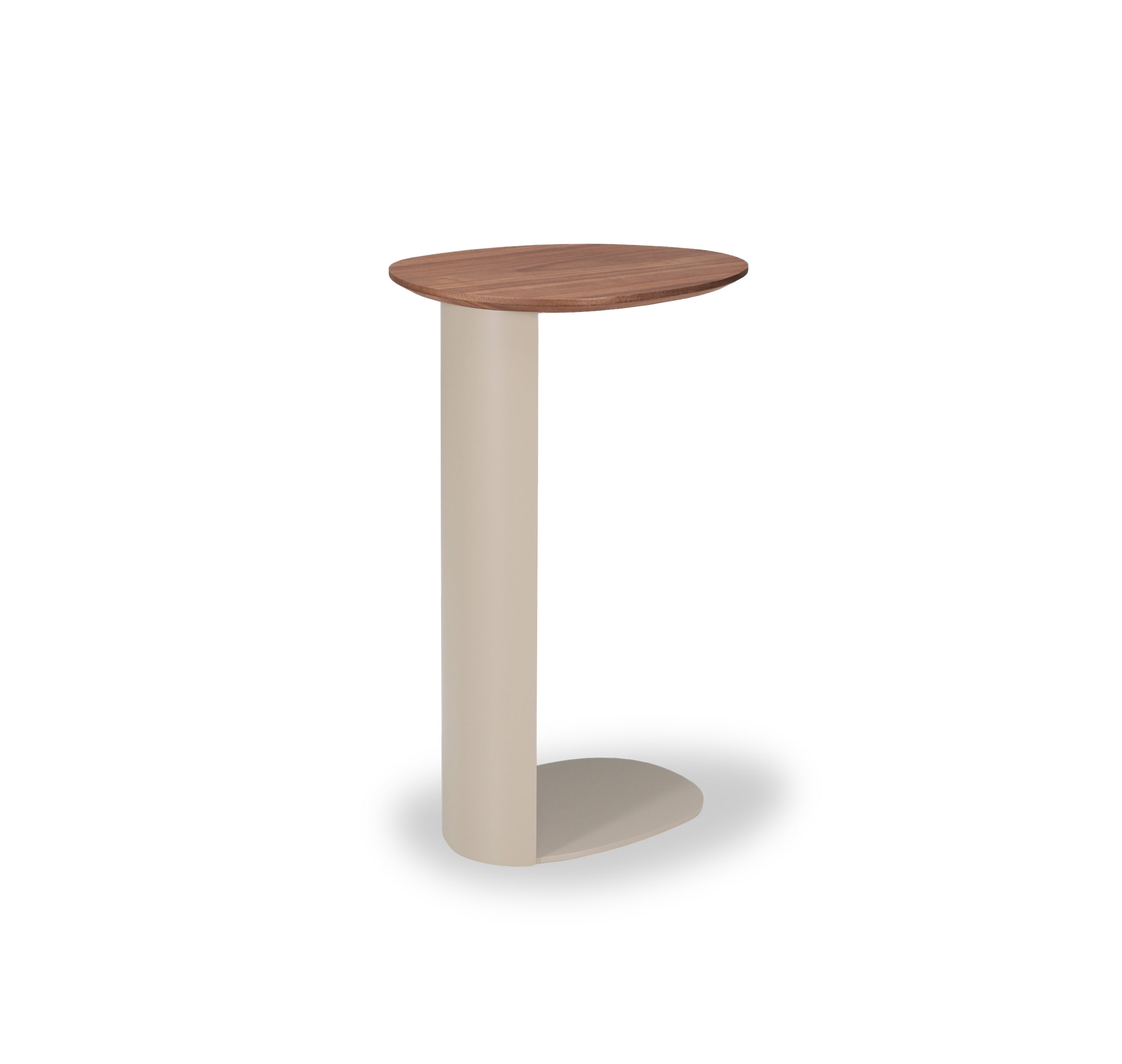 Bijzettafel Sakura 007 Organisch 40x32x65 Walnoot Poot Bronze