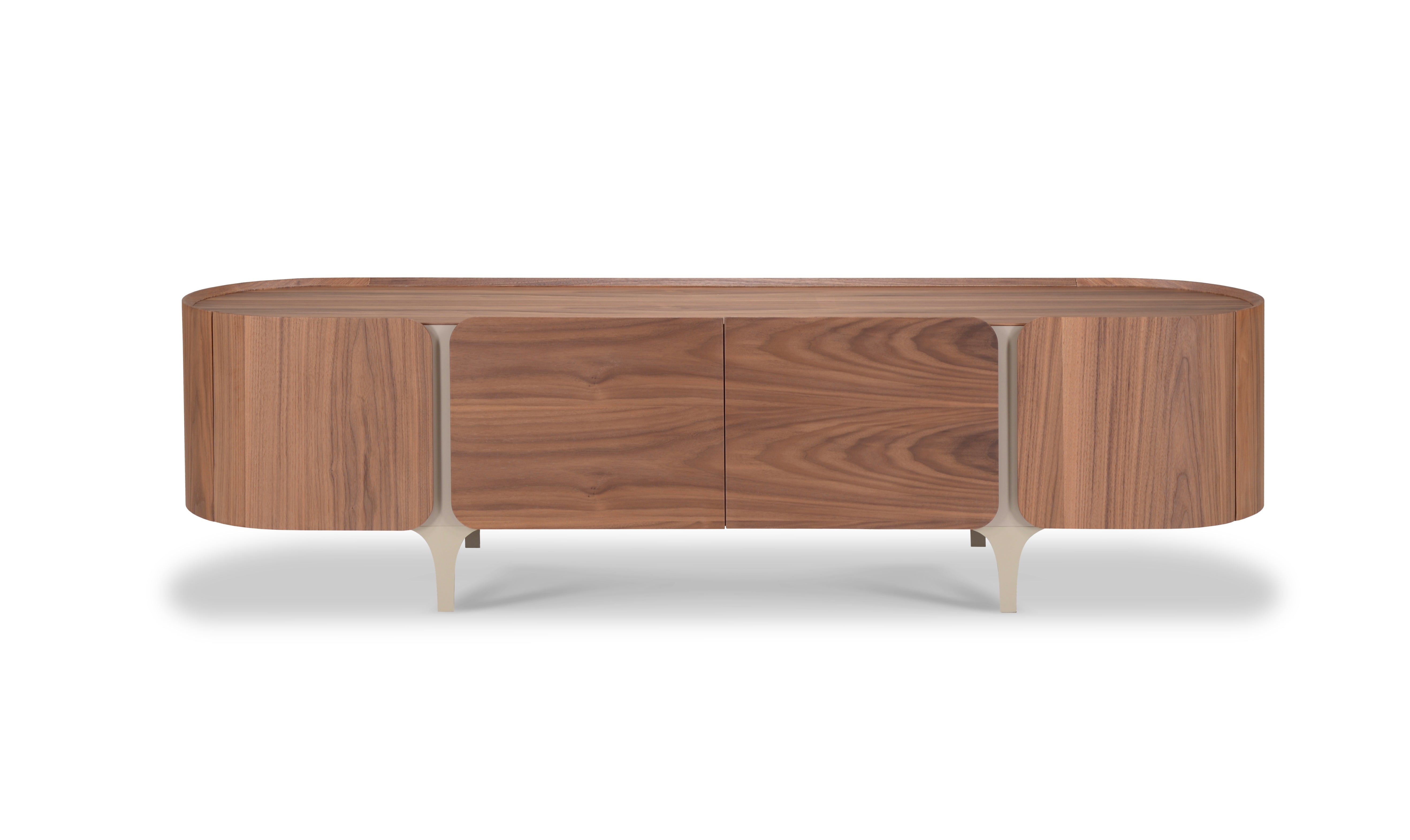 TV-meubel Sakura 008 Soft-Close 200x50x55 Walnoot Poot Bronze